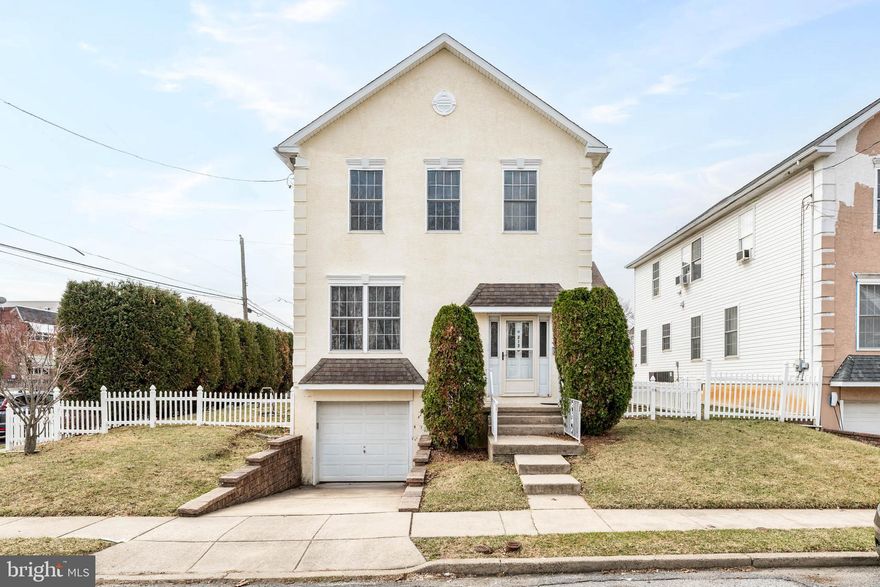 Welcome to this beautifully maintained and move-in ready 4-bedroom, 2.5-bath home offering comfort, space, and effortless everyday living.

A welcoming foyer with coat closet and powder room sets the tone as you enter. The main level features a spacious living and dining area, perfect for both daily living and entertaining. The adjoining family room offers a warm and inviting atmosphere with a gas fireplace as its focal point.

The kitchen is both functional and attractive, featuring beautiful cabinetry, granite countertops, new stainless steel appliances, and a generous eating area with access to the rear deck—ideal for indoor-outdoor living and casual gatherings. A conveniently located main-floor laundry room and interior access to the one-car garage add to the home’s overall practicality.

Upstairs, you’ll find four generously sized bedrooms, including a comfortable primary suite with a walk-in closet and private bath featuring a soaking tub and separate stall shower. The additional bedrooms offer flexibility for guests, home office space, or growing needs.

The home continues with a large unfinished basement, offering excellent storage and potential for future use. Outside, the yard is enhanced by a privacy screen of mature evergreens, creating a peaceful setting for outdoor enjoyment.

Additional features include gas heat, gas cooking, and central air conditioning, providing year-round comfort and efficiency. The front exterior stucco was professionally inspected in Fall 2025, with recommended repairs completed, and the remaining exterior offers low-maintenance vinyl siding.

Ideally located with convenient access to major roadways, public transportation, shopping, and dining, this home offers a true suburban lifestyle with easy access to Center City, I-95, Roosevelt Boulevard, Philadelphia International Airport, and surrounding transit routes.