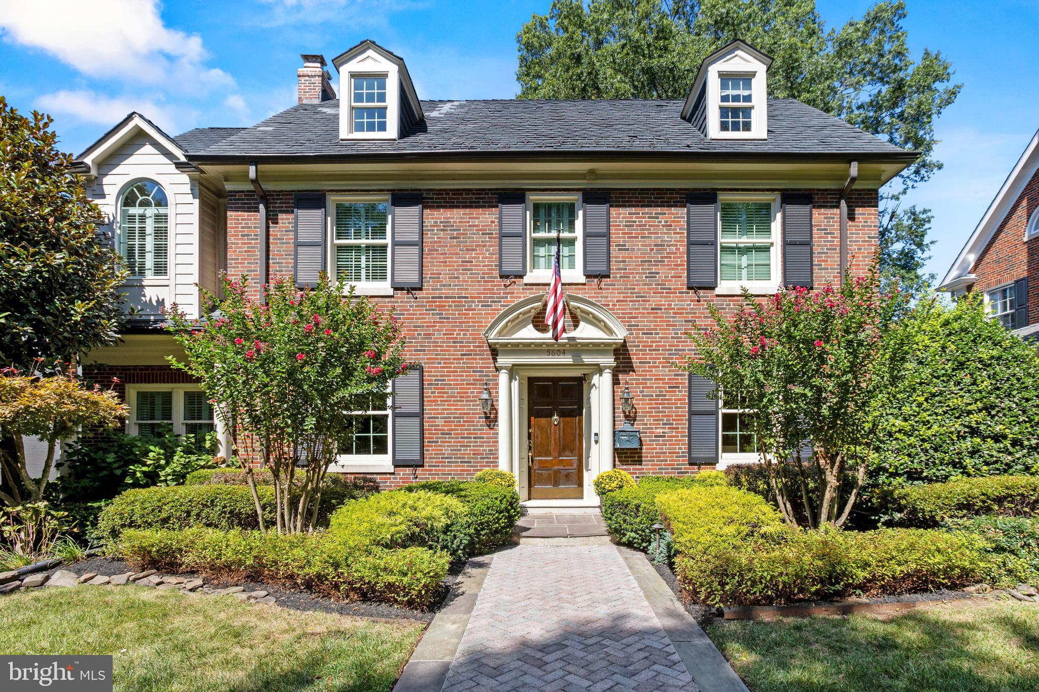 Extraordinary Chevy Chase Village Classic
This distinguished brick Colonial in prestigious Chevy Chase Village has been exquisitely reimagined, expanded, and finished with uncompromising attention to detail.
Outdoor living is equally elevated, with multiple venues for both refined entertaining and serene relaxation. A sweeping mahogany deck, landscaped gardens, and brick patio form a private oasis, while a rare three-car detached garage—accessible from the rear alley—provides abundant off-street parking, security, and convenience.
At your doorstep, the very best of Chevy Chase Village awaits. Stroll to parks, fine dining, upscale shopping, Whole Foods, the Metro Red Line, and the exciting redevelopment of Mazza Galerie—all while enjoying the coveted services of the Village, including dedicated Chevy Chase Village police, mail collection, Amazon package management, and concierge-level amenities while you travel.
Blending timeless architecture with luxurious modern updates, this turn-key residence offers an extraordinary lifestyle in one of the region’s most coveted neighborhoods.