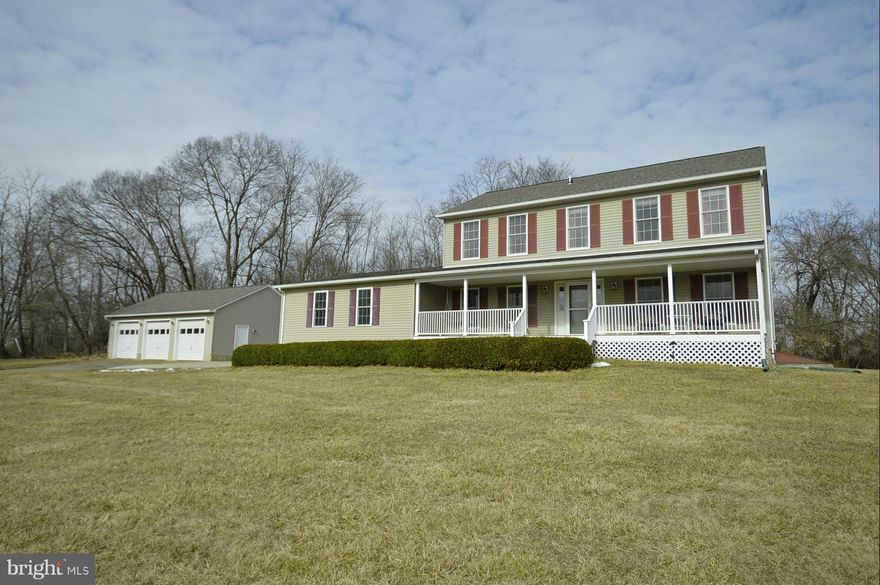 Wow - perfect size farmette for animals - 6 paddocks with solar panel elec fencing, 2 run in sheds and a storage/hay barn. Private and peaceful location on one of Lovettsville's quietest and prettiest roads. 4 car garage!!  Geo thermal HVAC!!!   Amazingly remodeled kitchen with SS top of the line appliances, Silestone counters, wine fridge - must see!  Hot tub!! Potential 4th/guest bedroom in LL.