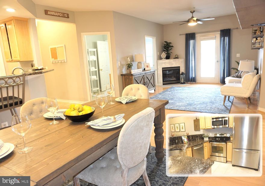 ***SPECTACULAR OPEN FLOOR PLAN AWAITS YOU IN THIS RARE THREE BEDROOM THREE BATHROOM PRISTINE CONDOMINIUM***ENJOY COOKING IN THE UPDATED GOURMET KITCHEN INCLUDING GRANITE COUNTERS, STAINLESS STEEL APPLIANCES, BREAKFAST BAR AND PANTRY*SNUGGLE UP IN FRONT OF THE CORNER GAS FIREPLACE IN THE SPACIOUS LIVING ROOM WITH GLEAMING HARDWOOD FLOORING*TAKE IN THE FRESH AIR AS YOU EXIT THE FRENCH DOORS OFF LIVING ROOM LEADING TO A RELAXING BALCONY*FINISH THE DAY IN YOUR HUGE OWNERS SUITE WITH CUSTOM PLANTATION SHUTTERS*THIS FULL OF LIGHT END UNIT ALSO INCLUDES ASSIGNED PARKING*CONVENIENTLY LOCATED TO ANNAPOLIS, ROUTE 50, SHOPPING, AND ANNE ARUNDEL MEDICAL CENTER***DON'T MISS THIS GREAT OPPORTUNITY TO OWN A GREAT TURNKEY HOME***