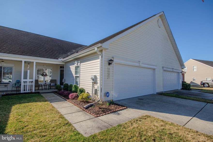 Beautiful, well -maintained condo located in desirable Wood Creek Golf Community. It is a 2-bedroom ,2-full bath residential home featuring new luxury vinyl plank flooring and new carpet throughout. As you walk up the sidewalk is a cute little porch to enjoy your morning coffee. The formal dining room off from the open foyer is spacious and room for china cabinet or buffet. The smaller bedroom is off to the left from the foyer. It is perfect for bedroom, home office or den. A full bath and walk-shower close by serves as a nice convenience for guests .  Your kitchen is complete with new Stove and Microwave, Island for extra counter space and special breakfast bar, plus room for an eat-in kitchen table. Also it has a spacious pantry in the kitchen. The open layout shows off a bright area that flows seamlessly to rear patio for entertaining and opposite on the inside is a cozy, sitting area for relaxing, reading or set up a puzzle table.  The primary bedroom features are a tray ceiling, spacious size with nice walk-in closet and your own little sitting area. The primary bath has had some updates with new bedroom door and new closet door with nice organizer. The new Double sinks and new cabinets are added and walk-in shower has a seat. The two car garage has an epoxy sealed floor with closets of different sizes along the wall. If you are looking for one level living plus a two car garage, this has your name on it. Easy living starts here with lawn maintenance provided by HOA and facilities include clubhouse, having different activities and exercise room, plus don’t forget your community pool. Close to major shopping, restaurants, DE line and numerous waterways and MD & DE beaches about 45 minutes. SVP Is the management Company and  HOA fees are $110 monthly, Annual Frontage Fee is $650 and Facilities fees is annual $750 and includes Community pool, Clubhouse and activities. Call today to see this low maintenance style of living.