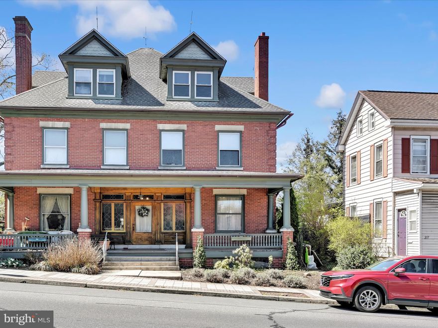 **OFFER DEADLINE MONDAY 4/21 AT NOON.**  Calling all old home lovers! Step into the timeless charm of this beautifully preserved residence, overflowing with original character and thoughtful craftsmanship. With over 2,700 square feet of living space, this home is a rare find for anyone who appreciates the elegance and soul of historic architecture.
From the moment you walk in, you’ll be welcomed by rich hardwood floors, stunning woodwork, and original light fixtures that tell a story of their own. Classic built-ins, solid wood doors, and a graceful dual staircase add both function and nostalgic beauty.
The traditional layout features spacious rooms, soaring ceilings, and large windows that flood the home with natural light. Entertain with ease in the formal dining room with pocket doors, or cozy up beside the wood-burning fireplace. Just off the kitchen, a separate pantry room offers plenty of additional storage.
Upstairs, you’ll find three generously sized bedrooms and one full bath. One of the bedrooms even includes its own private patio overlooking the backyard—perfect for a quiet morning coffee or evening unwind.
A special bonus: the third-floor efficiency apartment, accessible through the main home, offers flexible space for a home office, guest suite, or potential rental.
If you've been dreaming of a home with history, heart, and endless potential—this one is calling your name.
**This home is a semi-detached accessible through the main front door. There is a full 3rd floor apartment that is accessible only by walking through the main home. Utilities for the apartment are billed separately by the boro. Apartment has AC, rest of home uses window units.
