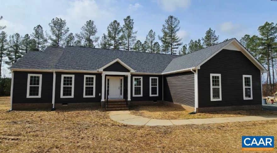 PRESOLD! Marshall model with side load garage, Master bath with extra transom window above the master shower and 2x3 window over the toilet, garage door opener, 5'x10' concrete patio, 8" square vinyl porch columns, black interior hardware package, stainless steel appliances, craftsman style dining room trim package, glass shower door in master bath, vaulted ceiling with fan in great room/kitchen, tray ceiling with fan in master bedroom, under cabinet kitchen lighting, ceiling fans in bedrooms 2 and 3 and home office, double bowl vanity in master bath, elongated toilets in all three baths, tier 2 cabinets including 2x8 island and vanity in master and hall bath, 42" wall cabinets, Quartz countertops in kitchen, soft close kitchen and bath cabinet doors and drawers, laminate flooring in the main living areas, master bedroom and closet, home office, utility room and half bath. ceramic subway tile backsplash in kitchen, 3x5 ceramic tile shower with full corner bench, add closet and door to the home office, window trim kit for whole house except garage, 10'x16' screened in porch.,Quartz Counter,Wood Cabinets