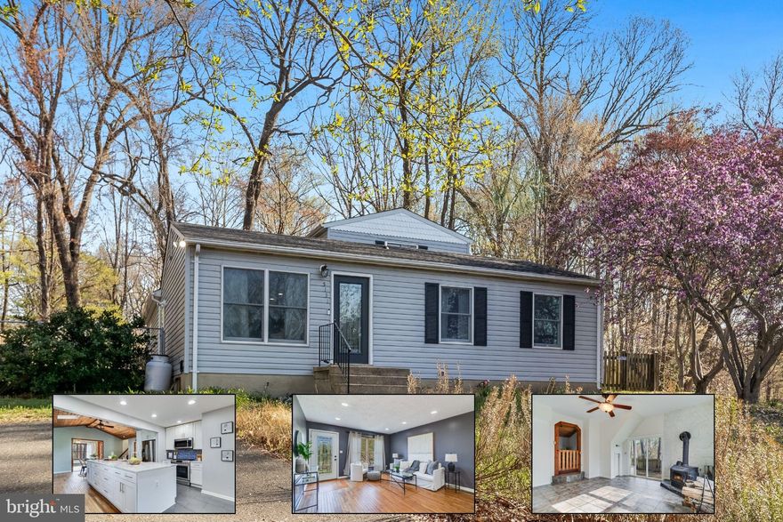 **PRICE IMPROVEMENT!**VA Assumable 5.25% interest rate** Situated on a beautiful flag lot set back from the road, this lovely home offers exceptional privacy while being much larger than it appears! The open floor plan seamlessly blends the living room, kitchen, and dining area, all enhanced by stunning wood floors throughout. At the heart of the home is truly a dream kitchen, featuring an expansive granite island, stainless steel appliances, and ample space for cooking and entertaining. The adjoining dining room boasts a cathedral ceiling with shiplap detail and a skylight that fills the space with natural light. Step down into the generously sized family room, where a cozy wood stove awaits for those chilly winter nights. Off the kitchen, a sunroom/office/bonus room with oversized windows offers serene views of the surrounding trees, creating the perfect retreat. The large deck off the kitchen overlooks the fully fenced backyard offering an ideal outdoor oasis. Conveniently located near Prince Frederick and Dunkirk, with a direct commute to Washington, D.C., this home has been well-maintained with numerous updates, including a new roof (2019), well pump (2022), water heater (2023), chimney (2022), updated plumbing in the upstairs bathroom, vents/air ducts cleaned and sanitized (2023), Maryland Energy Audit with insulation work (2018), and HVAC was just serviced! Don't miss the opportunity to make this incredible home yours!