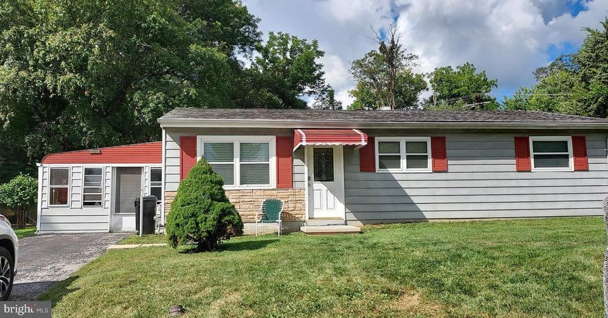 Welcome to this charming 3 BR 1 Bath rancher on a quiet street!  Great for just starting out or downsizing! Everything is located on on one level! Imagine having gatherings in your level fenced backyard on a 1/4 + acre lot.  Updated kitchen with breakfast bar and stainless steel appliances.   Updated Bath. Low maintenance living. Off Street Parking!  Conveniently located minutes to I-695