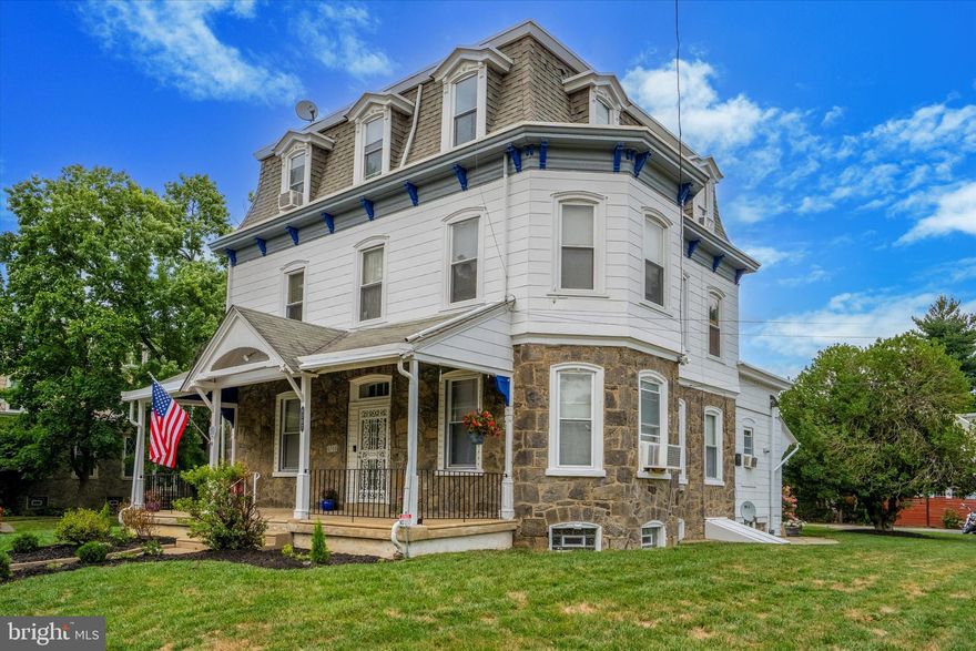 What a rare and remarkable find! Perhaps the prettiest, most fun, most practicle, most conveniently located Triplex in the City! Located in the lovely, bucolic Neighborhood of Historic East Oak Lane, where Philadelphia kisses Montgomery County Suburbs... this Oh-So-Quiet residential enclave of turn-of-the-century dwellings- just couldn't be more picture perfect. Ideal for an Owner Occupant seeking passive income from the stunningly renovated and occupied 2 apartments above- with separate entrance. Fantastic as well for a multi-generational family compound with liveable breathing space and elbow room for everyone. The 1600 sq. ft.  generous-sized Garage with heated flex  Man Cave/ Art Studio/ Office space- is a remarkable amenity; a full Designer Bath serves the secondary structure. Can you squeeze in 6 cars? There's room for 4 more on the tucked away paved parking area. A charming adjacent Gazebo  w/ proud Rooster a' top-  creates the ultimate grill & chill outdoor dining stage. An expansive level lawn is ready for a soccer match, with graceful landscaped gardens and artfully planted trees surrounding the festivities. The welcoming Front Porch invites neighborly conversation, and opens to a warm and spacious interior with upgrades evident throughout. 2 first floor Bedrooms, plus LR, plus a double long Dining Room/ Designer Kitchen with a bank of windows to let in the sunshine- it's lovely! Internally connected to the well-maintained Basement w/ private Laundry and tons of dry storage- so convenient. The 2nd and 3rd level apartments are blessfully accessed  around the corner on one-way Independence Avenue. Both 2BR, 1B units are wonderfully updated with high ceilings and personal laundry on each level. The first floor ($1750)  has just vacated- so Owner Occupancy is available & encouraged. The 2nd unit is currently $1400 & 3rd Unit is $1550- excellent tenants.  The additional 1600 sq. ft. Garage has previously rented for $700 (incredible space!). Amazing shopping & restaurants nearby in Elkins Park, Jenkintown & Glenside ( w/ HMart, Trader Joe's, O'Neil's, Wholefoods)- strollable Chestnut Hill is just 15 minutes away. Bike trails are found in nearby Wissahickon Parks. This Home is a true 'Commuters Paradise' w/ Regional Rail just an quick walk away at Melrose Park Train Station - only 4 stops to Center City; then directly onto the Airport.
