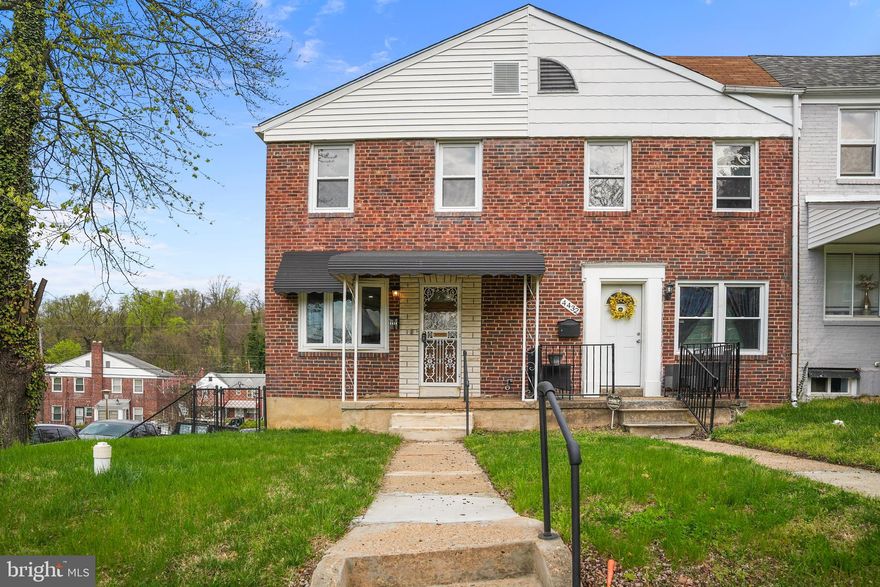 Welcome to 4434 Manorview Road, a beautifully updated end-of-row brick townhome located in the desirable Uplands subdivision. This home blends modern updates with classic charm, offering bright, sun-filled living spaces throughout thanks to an abundance of windows. Beautifully renovated kitchen featuring stainless steel appliances and granite countertops. 
Enjoy gleaming, freshly refinished hardwood floors across the top two levels. Upstairs features three well-proportioned bedrooms and a fully updated hall bathroom. The lower level has been completely renovated with durable LVP flooring and a brand-new full bath, providing additional flexible living space.
Step outside to a newer Trex deck overlooking a spacious backyard—perfect for entertaining, relaxing, or bringing your vision to life in this inviting home.