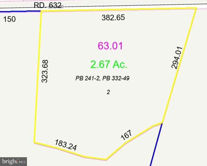 Oversized wooded lot located between Milford and Greenwood. Choice spot to build your new home!  First time offering of this 2.67- acre lot with 383ft frontage on low traffic Utica Rd, a few miles east of Greenwood, De.  Platted lot, ready to build.  Site Eval on file for a Capping Fill Low Pressure Pipe septic system.  Seller has done significant sitework staging the lot for a future dwelling. Some Restrictions apply, notably no mobiles or doublewides.  See Mill Run restrictions in attachments or consult your realtor.
The address will be 911 assigned when a building permit is issued.  The 12010 number is an approximation for mapping/GPS purposes.