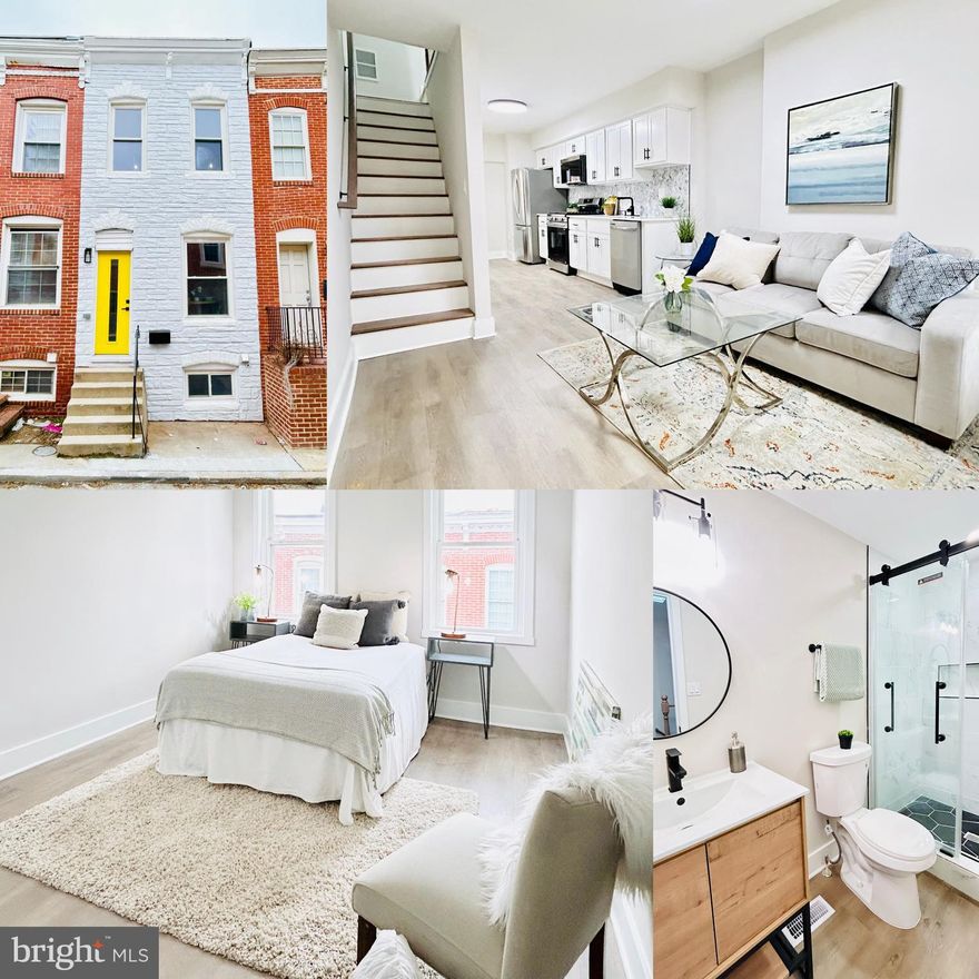 Located on a quiet street in the sought-after Patterson Park Neighborhood, 114 N Bradford is a cozy and stylish home that blends charm, style, and modern convenience. Thoughtfully updated and fully permitted, the home features an open-concept main level with gleaming floors, a gourmet kitchen with stainless steel appliances, quartz countertops, and a convenient powder room. Upstairs, you'll find two comfortable bedrooms and a well-appointed full bath, while the fully finished lower level offers versatile space with an additional full bath—perfect for a guest room, home office, or recreation area. Outside, the property includes a convenient driveway space, providing off-street parking. Just steps from Patterson Park’s green spaces, walking paths, and seasonal events, this home is also conveniently located near major commuter routes and close to Johns Hopkins Bayview, Fells Point, Harbor East, and downtown Baltimore. Don’t miss your chance to make this charming house your new home!