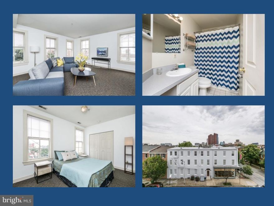 Available now...landlord is looking for a lease start on or before Nov 15th. 18 Month lease term preferred. 2nd floor End of Group 3br/2ba apartment that is light-filled in a secure building in north Federal Hill with easy access to commuter routes. Featuring a HUGE living room with a kitchen bar pass-through. Full-size washer/dryer in unit. Bedrooms are separate from the living area in the unit. Two bedrooms share a common hall full bathroom and the back bedroom has an ensuite full bathroom. Unit entrance is on 2 W. Henrietta St. Photos are stock images of another identical unit in the building with the same layout. They look identical, just have a different color carpet (this unit has blue carpet). Unit comes unfurnished. Parking spots in the lot across the street may be available for an extra fee. Tenant(s) to verify if city will issue an Area 9 Parking Sticker for this unit. $60 Flat fee is due Cummings & Co with 1st month's rent per lease not per tenant.