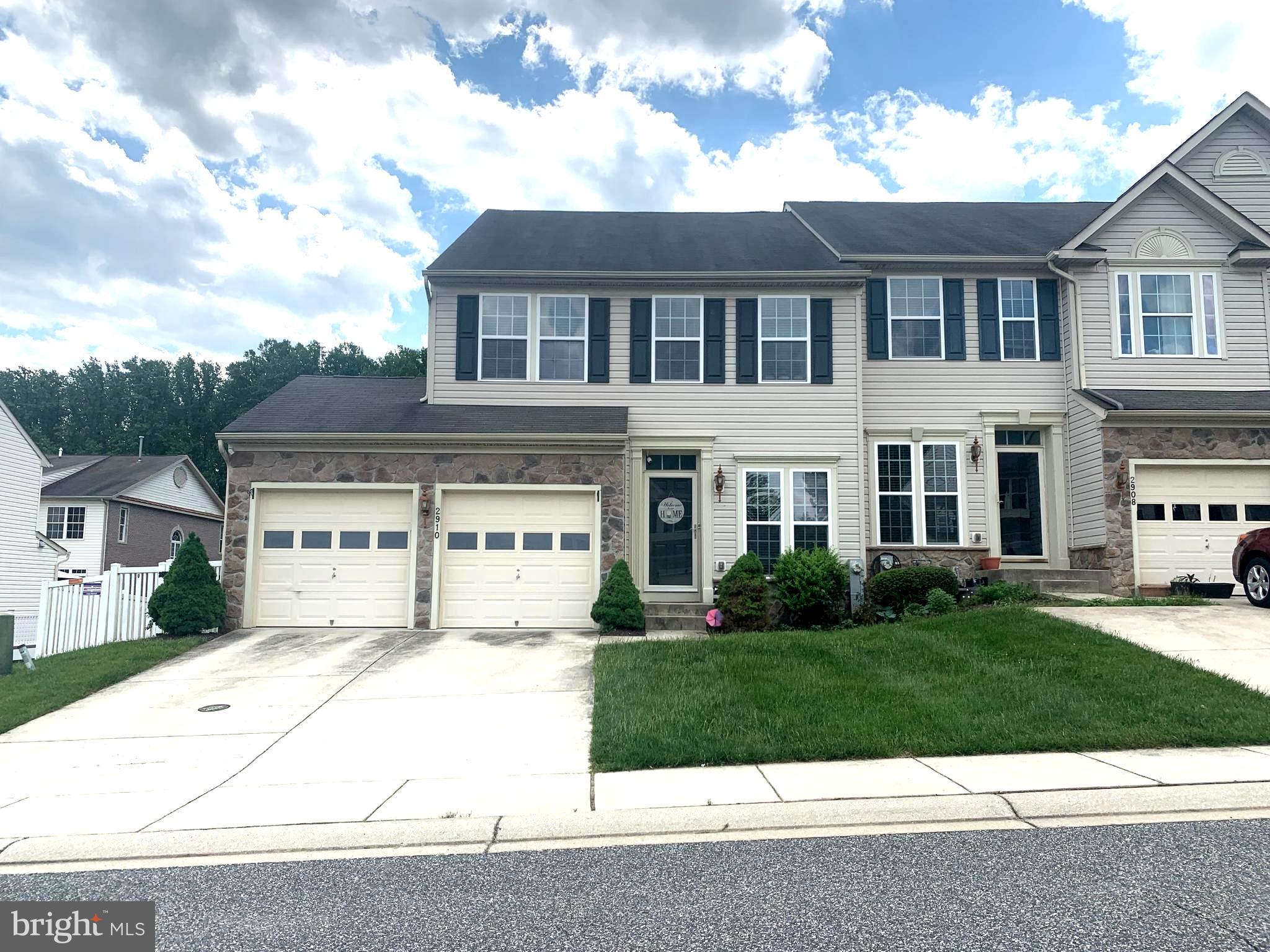 Beautiful end of group garage townhome that feels like a single family home in Monmouth Meadows. Featuring beautiful open concept floor plan on main level with bump out area creating plenty of additional space to spread out. Beautiful wood/vinyl flooring throughout the main level and upper levels The family room/kitchen/dining area opens to rear deck perfect for entertaining or just relaxing. The upper level primary bedroom oasis is complete with a full bathroom, soaking tub, separate shower and a walk in closet. 2 additional bedrooms and a full bath along with a laundry room complete the upper level. The fully finished lower level includes a large family room, a third full bathroom, and a versatile flex space—ideal for a home office, den or gym. Walk out to a fenced backyard with a patio and a shed for extra storage Conveniently located to schools, shopping, I 95, Bel Air. Great neighborhood amenities: Community Center, Exercise Room, Pool - Outdoor, Tennis Courts, Tot Lots/Playground.