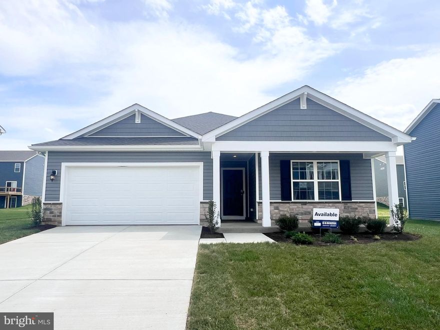 MOVE IN READY!!! One level living! This home features 4 bedrooms and 2 baths and a large 2 car garage, and will be ready in abut 45 days!! Fully equipped kitchen with stainless steel appliances, 25 cu ft side by side refrigerator with in door water/ice, multi cycle dishwasher, disposal, range and microwave with Aristokraft kitchen cabinetry, LED work area kitchen lighting and granite countertops. America's "Smart Home Technology" featuring Quisys IQ HD touchscreen with camera, Wi-Fi video doorbell, Echo Dot speaker with Alexa, Z-Wave programmable thermostat, smart light switch and Keyless Entry front door lock with deadbolt, flat screen prewires with cat-6 outlets in owners suite and living area, and finally a Wi-Fi enabled garage door opener. LVP flooring, two panel interior doors with brushed nickel hardware, wall to wall carpeting in bedrooms, ceiling fan pre-wires, whole house window blinds throughout - ALL BRAND NEW AND ALL INCLUDED!!!. Closing cost assistance plus a RWC 10 year warranty. ACT NOW!