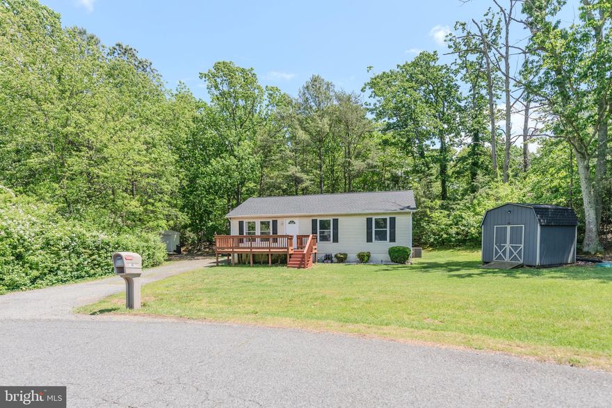 Cozy 3 bedroom rambler in a quiet neighborhood convenient to Pax River and Webster Field!  This well-maintained home offers comfort, convenience, and thoughtful updates throughout.  Perfect home for the first time homebuyers, those looking to downsize, or anyone seeking the ease of one level living.  Enjoy fresh interior paint, new carpet, and a new roof!  Nothing to do here except move right in!  The bright living area flows into an efficient kitchen, while the spacious front yard provides great curb appeal and room to run and play.  Tinker or wood work in the oversized shed with garage door and electricity,  Tucked away on a quiet and peaceful street yet close to schools, parks, restaurants, and shopping.  A true gem- schedule your showing today!

HVAC - 2019
Front Deck - 2020
Large shed w/electricity - 2020
Added recess lights in kitchen - 2020
New well pump - 2021
4 new ceiling fans - 2021
New front door - 2023
New hot water heater - 2024
New toilet, vanity and flooring in bathroom - 2024
New roof - 2025
Fresh paint and new carpet - 2025