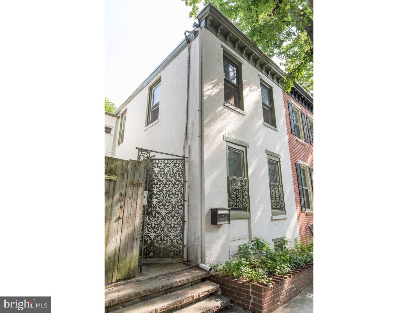 A MODERN, SHARP 1 bedroom + den townhouse nestled on quiet, tree lined street in Fitler Square!  While it has a private gated entry walkway with spot by the door for a bench seat, you really don't need an outdoor space. You have Fitler Square, Schuykill Banks, Rittenhouse Square and Penn's Campus in EZ reach.  The house is modern, read: good bones, open plan, upgraded systems. The 1st floor features living, dining & kitchen all in one with an open sight line.  A floating stair leads to 2nd level with master bedroom plus open den and custom bath with the best shower in North America, boasting 2 shower heads & 2 windows.  The lower level offers a pantry, great storage, laundry & mechanicals.  If you are looking for a larger home- meaning more space, much more $$$, please pass.  If you are looking for a tight, cool, self-contained home bordering some of the most beautiful public land in a fine urban neighborhood, 2517 is it!  This is a great 1st home, pied a tier, or simply a killer, sophisticated townhouse.  Walk everywhere, sleep soundly and be the envy of your friends.