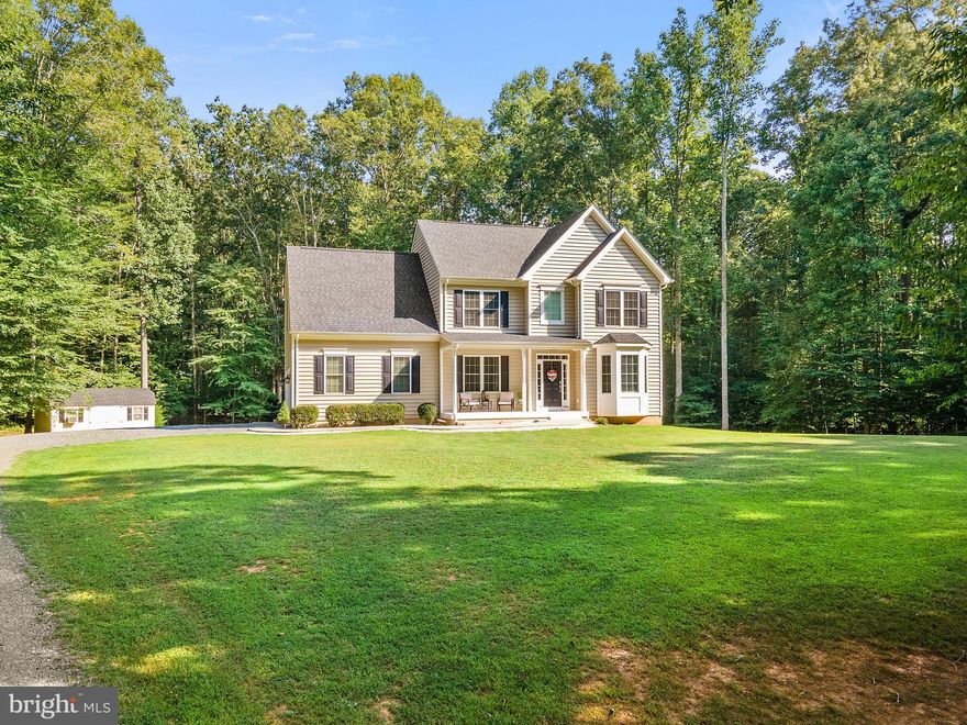 This unique style  Colonial is a real gem!  Immaculately maintained, in pristine condition and filled with high-end finishes from top to bottom.  Main level features a beautiful kitchen which flows into the family room, small living room, (perfect for home office), breakfast nook and dining room.  Upper level has 4 spacious bedrooms, 3 with walk-in closets, 2 spa-like bathrooms and a laundry room.  The lower level has tremendous possibilities as an in-law suite with a 5th bedroom, full bath, rec room and walkout exit to back yard.  The roof has architectural shingles and has many, many years of life left.  The shed has been transformed into an impressive workshop but has many other possibilities.  Sit on the covered front porch and watch the wildlife, host parties on the expansive back deck, (completely maintenance free with Trex materials) and enjoy the privacy of this beautiful lot tucked back from the road with tons of privacy.  Highly desirable neighborhood close to Warrenton and Culpeper with HIGH SPEED INTERNET!