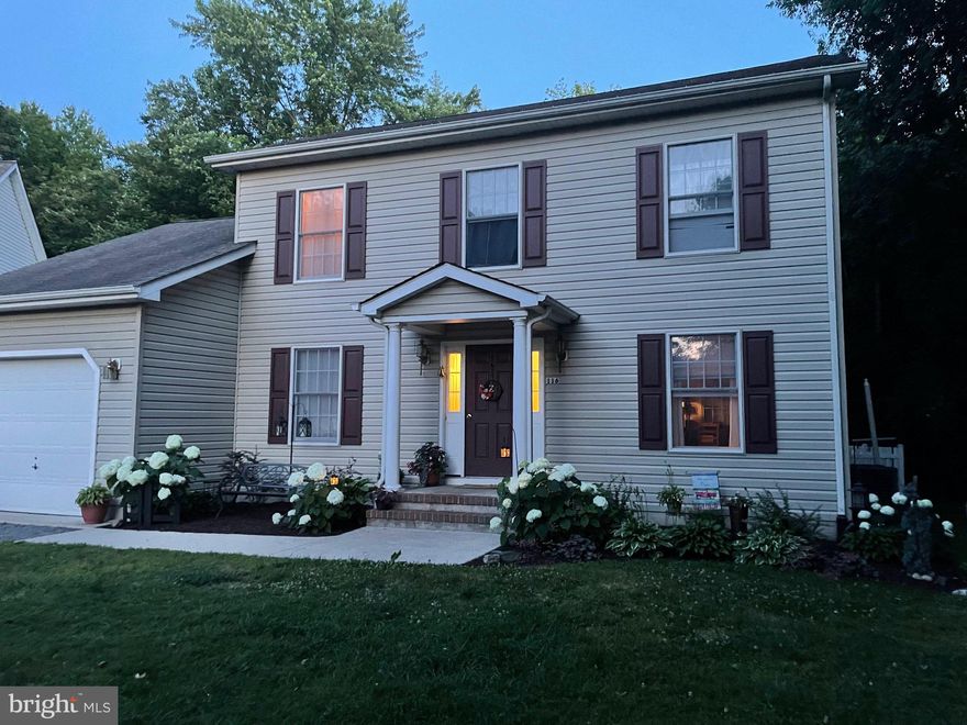 Pride in ownership shows in this 4 bedroom, 2 ½ bathroom, 2,042 sq ft home that sits on just over an acre on a quiet cul-de-sac and within walking distance to Grasonville Elementary School. Nicely landscaped with a deck overlooking the fenced-in backyard where wildlife will entertain you while having your morning coffee. Property extends into the wooded area beyond the picket fence. Open concept living combined with separate dining and family rooms on the first floor.  The second floor provides 4 spacious bedrooms, including a primary suite with bonus room over the garage. All appliances convey. Recently installed wood burning fireplace in 2022 and hot water heater in 2024.  Commutable distance to Baltimore and DC, and minutes from Bay Bridge and Queenstown Outlets.