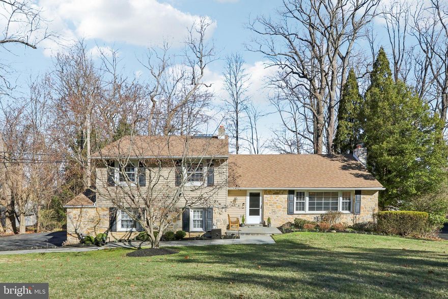 Nestled in the charming community of Friendship Hills, this well maintained 3 bedroom, 2 and a 1/2 bath split level boasts an expanded chef's kitchen, newly updated baths, hardwood floors throughout, composite decking overlooking professionally designed and maintained lawn.  As you enter the welcoming foyer, you feel the warm flow of the home with the raised ceiling Living Room just to the left.  A beautiful stone fireplace has an insert for warmth, and you'll notice the home is wired for sound throughout. The Formal Dining Room is open to the Living Room, and there's French Doors to the Deck for entertaining. The heart of the home is the updated and expanded Gourmet Kitchen, there is more than enough room for people to congregate during meal time. Granite countertops, gorgeous cherry cabinets and a huge 6 barstool seat island. Five burner range and custom backsplash add to the beauty of the kitchen.  Beautiful windows and access to the deck make easy access to outside. The custom, sound proof Office is located just below the tip of the Kitchen. Glide through the foyer to the upper level, where the Primary Bedroom  and Primary Bath with it's custom tile work and jetted tub are your retreat! There are two other sizable bedrooms and a new hall bath with marble tile floor, subway and glass tile shower. The sky light in the hall is newer, water tight and has a remote for shade. Down to the recreation room, with it's own Powder Room for guests, the bay window looks out over the back yard where you'll see deer wonder through. The laundry room is on this level next to the over sized garage. Lots of cabinets for storage! Plenty of parking in the driveway, and the seller is leaving plans if you want to expand. The property had a survey last year, so you'll see the orange flagged markers. Newer roof (2017) and updated heater (2020) and water heater (2016) make this home move in ready. Award winning Tredyffrin-Easttown School District is among the elite in the state, and there is quick access to the Paoli Train Station. A quick jog to Chesterbrook , 5 minutes to Gateway Shopping Center and 10  minutes to King of Prussia Mall. A must see to appreciate all the care that has gone into this home.