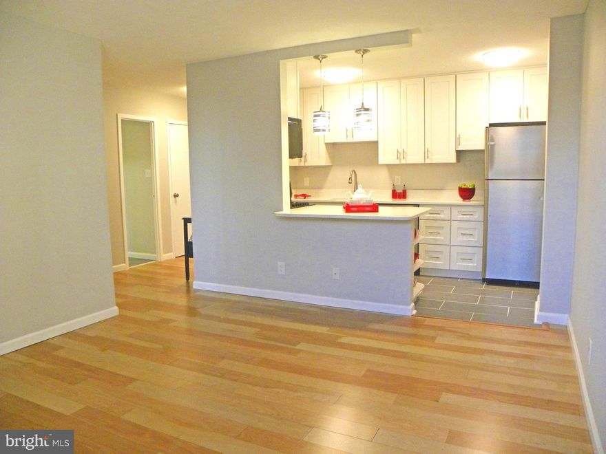 Rent includes ALL UTILITIES except phone, internet, FIOS and cable.  The building is wired for all of these.  Welcome to this meticulously renovated from top to bottom 1-bedroom 1-bath condo.  Bathed in sunlight this unit’s features include an open floor plan, a huge walk-in closet, hardwood floors, new windows and plantation shutters.  The spacious kitchen has white cabinets, granite counters, an added backsplash, stainless steel appliances, a breakfast bar and loads of counter space and storage.  Community amenities include ample parking, a 24-hour front desk, state of the art fitness center, large swimming pool, gazebo, barbecue area, security, party/meeting room, sauna, lending library, dog park and the Mt. Vernon Trail out the back door and more!  A convenience store is onsite with valet service for dry cleaning, alterations and shoe repair.  There are laundry, recycling and trash rooms on each and every floor.  In this unit you are mere steps to the laundry room.  A commuters dream....you are near Amazon HQ2, Pentagon, Metro, buses and just 1 traffic light to Reagan National Airport and Washington, D.C.  Marina Towers is a luxury hi-rise on the shores of the Potomac River in north Old Town.  It is minutes to parks, shopping and restaurants including Harris Teeter, Trader Joe's, Rustico, Buzz Bakery, T.J. Stones, Vaso's, the Oak Steakhouse, Hank’s Oyster Bar and so much more.  No smoking building.  Pets allowed on a case by case basis and must be 25 lbs. or less. Weight rule strictly enforced.  Two pets maximum.