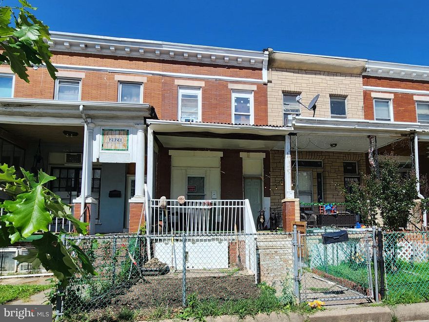 ONLINE AUCTION: Bidding begins 6/30/2025 @ 10:00 AM. Bidding ends 7/2/2025 @ 12:30 PM.  List Price is Suggested Opening Bid. 2 Story Porch-Front Townhouse located in the South Clifton Park area of Baltimore City. Residents can enjoy the nearby attractions such as Clifton Park, Clifton Park Golf Course, Erdman Shopping Center, John Hopkins Hospital, & Northeast Market. Property is Rented. Easy Access to Major Traffic Artery North Ave. Deposit: $7,500.
