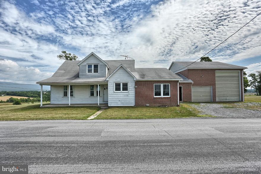 Beautiful Cape Cod is located on .95 acre and features 2 bedrooms, 1 bathroom, large family room, living room, foyer room, eat in kitchen, a partially finished attic, and additional storage in the attic. The basement is finished and has a kitchen along with a fireplace. This home features a large breezeway leading to the large 3 plus car garage with a very high ceiling.
