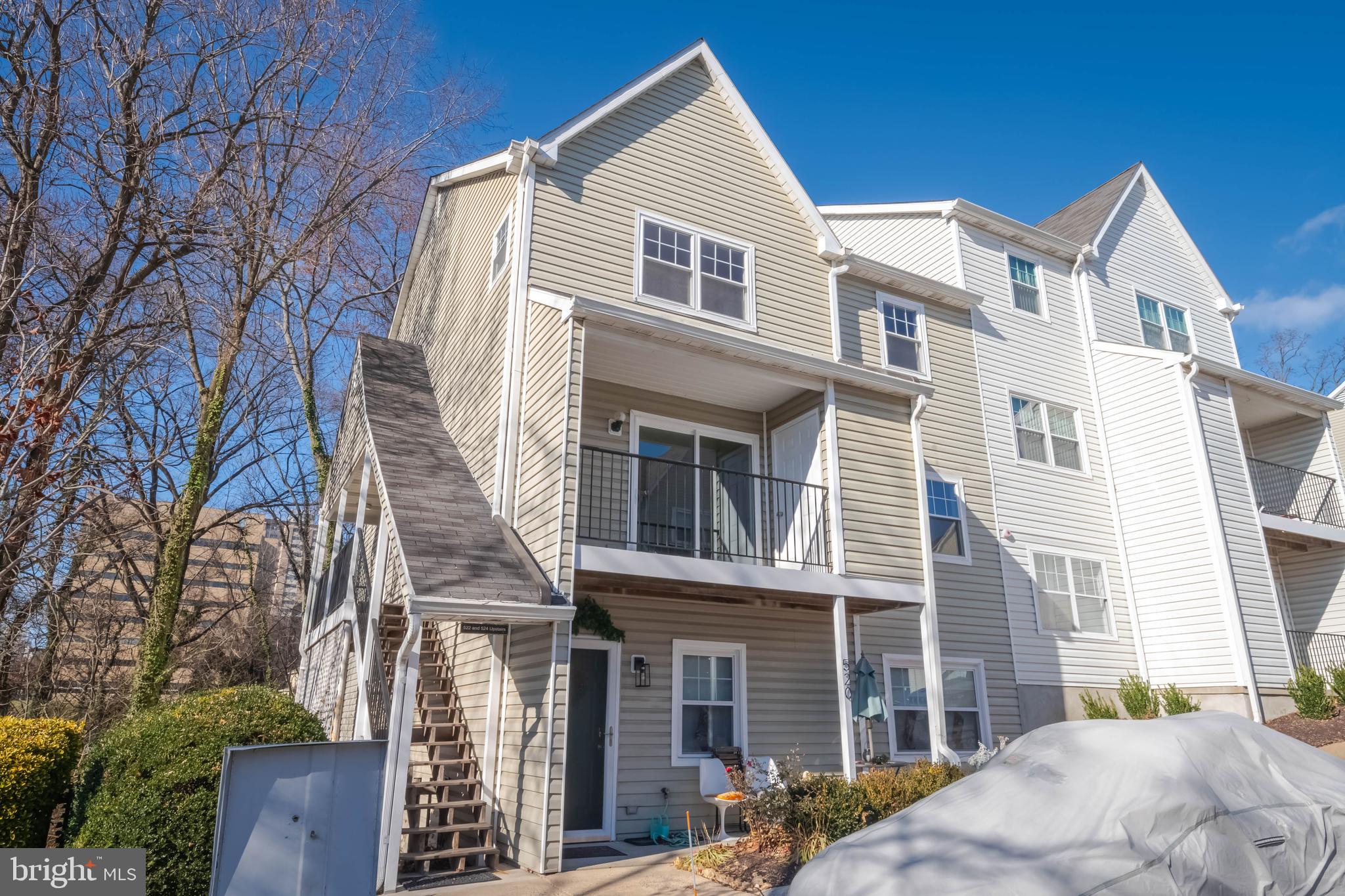 This fantastic renovated two story condo is located right in the heart of Towson! With two generously sized bedrooms, beautifully updated bathroom with walk in shower, updated powder room on the main level, amazing hardwoods and stainless appliances, this checks all of the boxes. Primary bedroom has double closets. Condo has been freshly painted throughout. Windows and sliding glass doors are BRAND NEW! Sliding doors lead to your private balcony with storage closet. Plenty of parking available and two parking tags provided per unit. Don't waste your precious time at the laundromat, this home has a new washer and dryer! Just off E. Joppa and Fairmount, this central location allows easy access to Towson University, Goucher, UMD St Josephs Medical Center, GBMC, Towson Circle and Towson Town Center, Shoppes at Kenilworth, York Rd, 695, 83 and so much more. Super low condo fees and affordable price. Don't sleep on this one!