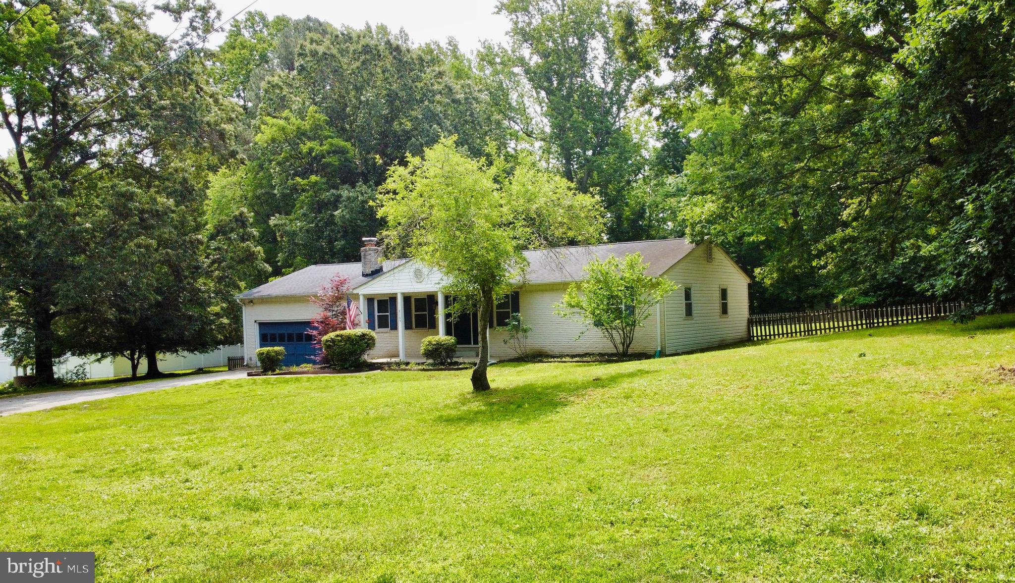 Bring your front porch swing, it’s already prepped ! Enjoy this charming rambler on a large 1.29 Acre level lot w/ a fenced rear yard & walking distance to the Marina (Port Tobacco Marina). Solid surface flooring except for bedrooms, kitchen filled with natural sunlight & exit to the decking & rear yard, cozy family room w/ fireplace and built ins, spacious bedrooms. Two car oversized garage, office off of kitchen & garage area, mud room w/ laundry, . NO COVENANTS. Great private location too.