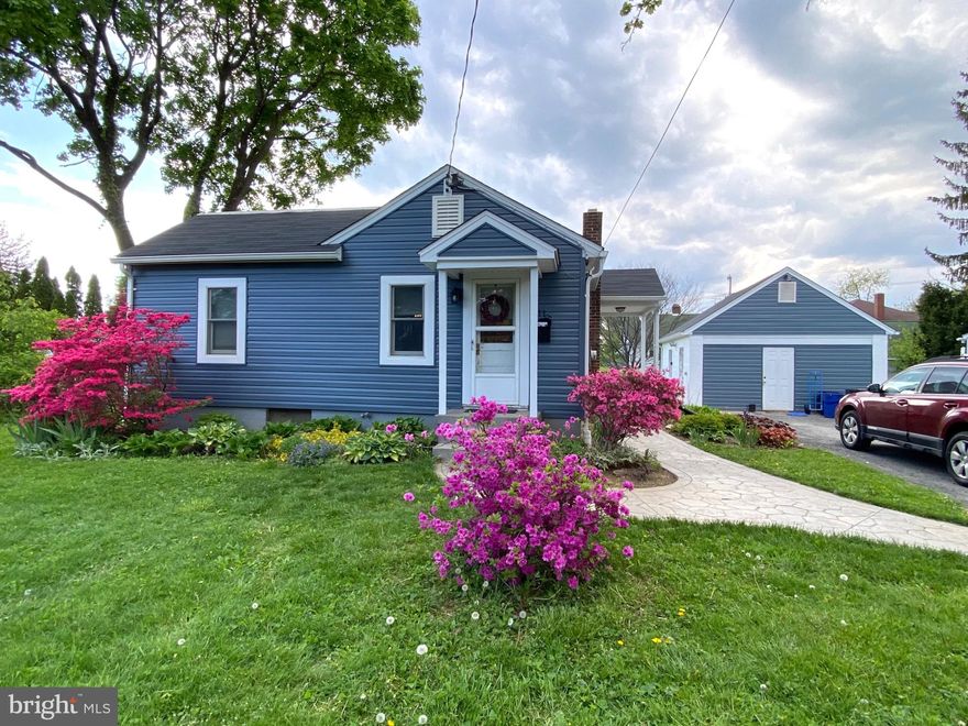 Cute rancher that has had a makeover! New roof in 2018,  new siding on house and garage in 2022, new patio and walkway in 2020 , brand new gas stove and hot water heater all in 2024. This home offers hardwood floors in both bedrooms and living room, kitchen has a newer refrigerator, unfinished lower level has a flush, outside entrance and space for rooms. Located in the sought-after historic area of Glyndon Reisterstown, this home is within walking distance to Santonis and various local shops and restaurants, making it an ideal location for those who appreciate community charm, also minutes from 795 and convenient to Westminster. This home has already been approved for a rental license and passed all the required inspections that are attached to the listing. The detached garage was used as a music practice area, garage door was removed, could be converted back.