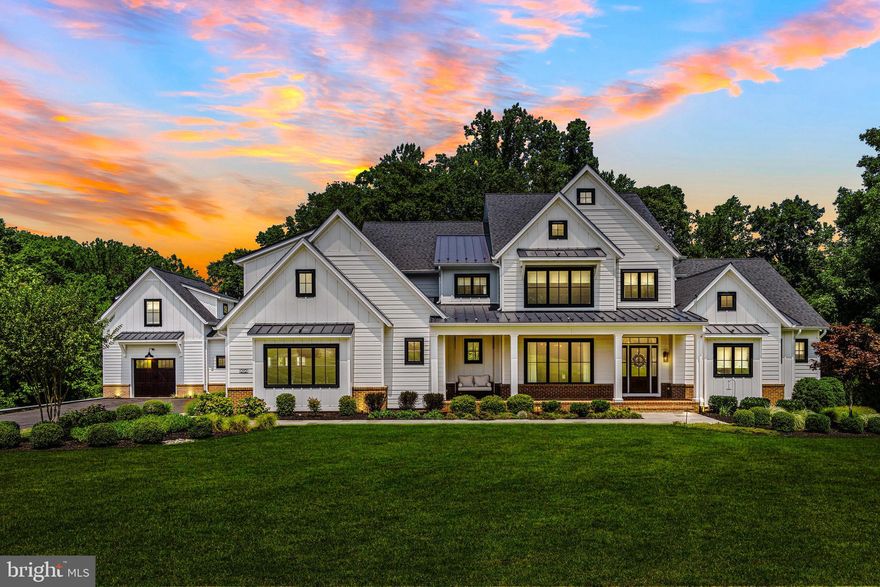 Welcome to a true masterpiece located in the outskirts of Baltimore County, only 25 min from Hopkins Bayview.  This impressive custom home presents 7 bedrooms, 8 full and 2-half baths and sits on over 4 acres of lush grounds and features a backyard oasis rivaled by none other. Built by Danleigh Homes in 2020 and designed and furnished by the highly coveted Stephanie Gamble Interiors, it showcases incredible architectural design & details that lend refined touches throughout the nearly 10,000 square feet of  impressive and yet comfortable living spaces.

Upon arrival, an exclusive neighborhood culminates in a private cul de sac which leads to a spectacular facade with a white brick water table, white Hardie board & battan siding and Hardie plank exterior. Black Marvin windows and countless gables with a masterful blend of architectural shingles and standing seam metal roofs create a commanding exterior complete with an attached three-car garage and another breezeway-attached garage which has a gorgeous studio apartment with full bath above it, perfect for guests, in-laws or au-pairs.  

The main home is entered through a custom walnut door that opens to a foyer & dramatic two story great room. The great room connects the kitchen, main living and dining room and the screened in outdoor living area and boasts not one, but 2 gas fireplaces.  One of the fireplaces here is double sided and connects the dining room with the screened outdoor living space which overlooks the pool and pavilion. The world class kitchen captures every luxurious amenity including professional grade Wolf and Subzero appliances, an oversized island, oversized fridge & freezer, quartz countertops, a pot filler and a pinterest worthy walk-in prep kitchen complete with a second sink and dishwasher and a connected powder room.  Retreat to the deluxe first floor primary bedroom suite which is spacious and serene and features a dramatic and soaring vaulted ceiling, a fabulous tile feature wall with a linear fireplace and ample seating space.  The primary bedroom leads into the luxurious marble spa bath with "his and hers" double sinks and a separate make up vanity. An oversized marble walk-in shower and a soaking tub fit for a Queen and a separate private water closet complete the primary spa bath which leads into the envy inducing enormous shared custom closet complete with a huge island and quartz counters. Finally on the main level, you will find an office outfitted for 2 if desired, a magazine worthy laundry room, a mudroom area with cubbies to organize the whole family and another full bath off the mudroom area.    

The white oak and iron staircase to the upper level to find a view overlooking the great room, three well-appointed and spacious bedrooms each with their own en-suite bathrooms & walk in closets, a 2nd laundry room and an oversized living room/game room. Indulge in the ultimate relaxation and entertainment in the impeccably finished lower level, boasting another living area with an open kitchen and island for entertaining.   Off the living area is a gym and 2 spacious additional guest rooms each with a full baths.

The entire 1st floor opens seamlessly to the expansive outdoor entertaining areas with a screened in living room with a double sided stone fireplace, a treks deck leading down to the bluestone hardscape  terrace, a 20' x 48' pool, complete with spa and generous bathing ledge and a stone outdoor pavilion equipped with yet another impressive stone fireplace, custom lighting and sound and an outdoor kitchen to impress the most discerning partygoer. The comprehensive land & hardscape provide for enjoyment of the outdoor living experience as much as the indoor. The property is 4 acres, but in addition, there is a 3+ acre private access easement that allows the owners to access the wooded area directly behind the home that is part of the neighbor's large property. There is a 20 year easement that run with the land that conveys with the sale.