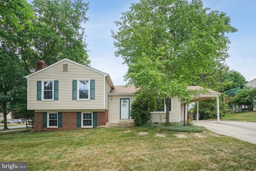 The best opportunity to own a three-level split with a fireplace, 4 bedrooms (possible 5th bedroom on lower level) and 3 baths in sought-after Rockshire , a neighborhood within the award winning Wootton school district. Updates of note are; vinyl-clad windows, vinyl siding and roof 2012, HVAC replaced 2021 and the water heater 2018, gas furnace and gas cooking.  This house is priced to sell. The house is sited on a quarter-acre corner lot with a one-car carport and two storage sheds. Brand new carpet throughout and fresh paint make this house move-in ready. Clean and ready for a new owner.  Convenient location to community amenities, shopping, schools, park and more.  Property being sold as-is.  Come see, open house Sunday July 21, 2 to 4 pm.