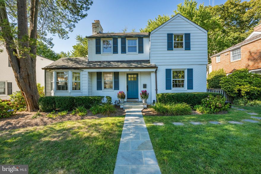 This beautifully expanded and sunny home has a two-story addition and level/big yard.  The addition includes show-stopping gourmet kitchen with Viking appliances, marble counters and breakfast room that opens to the family room which has a fireplace and French doors to yard .  On the upper level of the addition, you gain a luxurious primary suite with large walk-in closet and high-end marble bath with 2 sinks, soaking tub & separate shower.  The main level has formal living room with wood burning fireplace and built-ins, stunning dining room with bar area, private office and powder room.  The upper level has the large primary suite and three additional bedrooms and a full hall bath. Downstairs you will find a recreation room with egress window, full bathroom, craft room, laundry room and ample storage. The stone patio and expansive backyard complete this special property.  Short walk to Downtown Bethesda & area schools.  Bradley Hills Elem, Pyle, Whitman cluster.