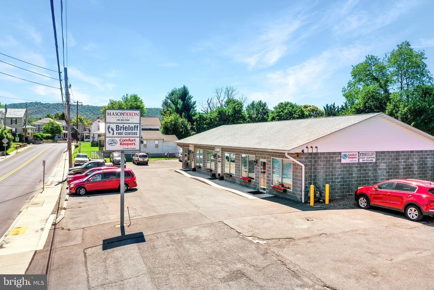 Excellent Location to open your Business.             High Traffic Count and Visability.                               Plenty of parking. Over 3,000 Sq Ft finished on  Main Floor.  An Additional 3,116 Sq ft available   can be finished on lower level.  Well Maintained.                                    Professional Office or Medical,   Convenience      Store.  Many possibilities.  Handicap Accessible  Corner lot w/ Road Frontage