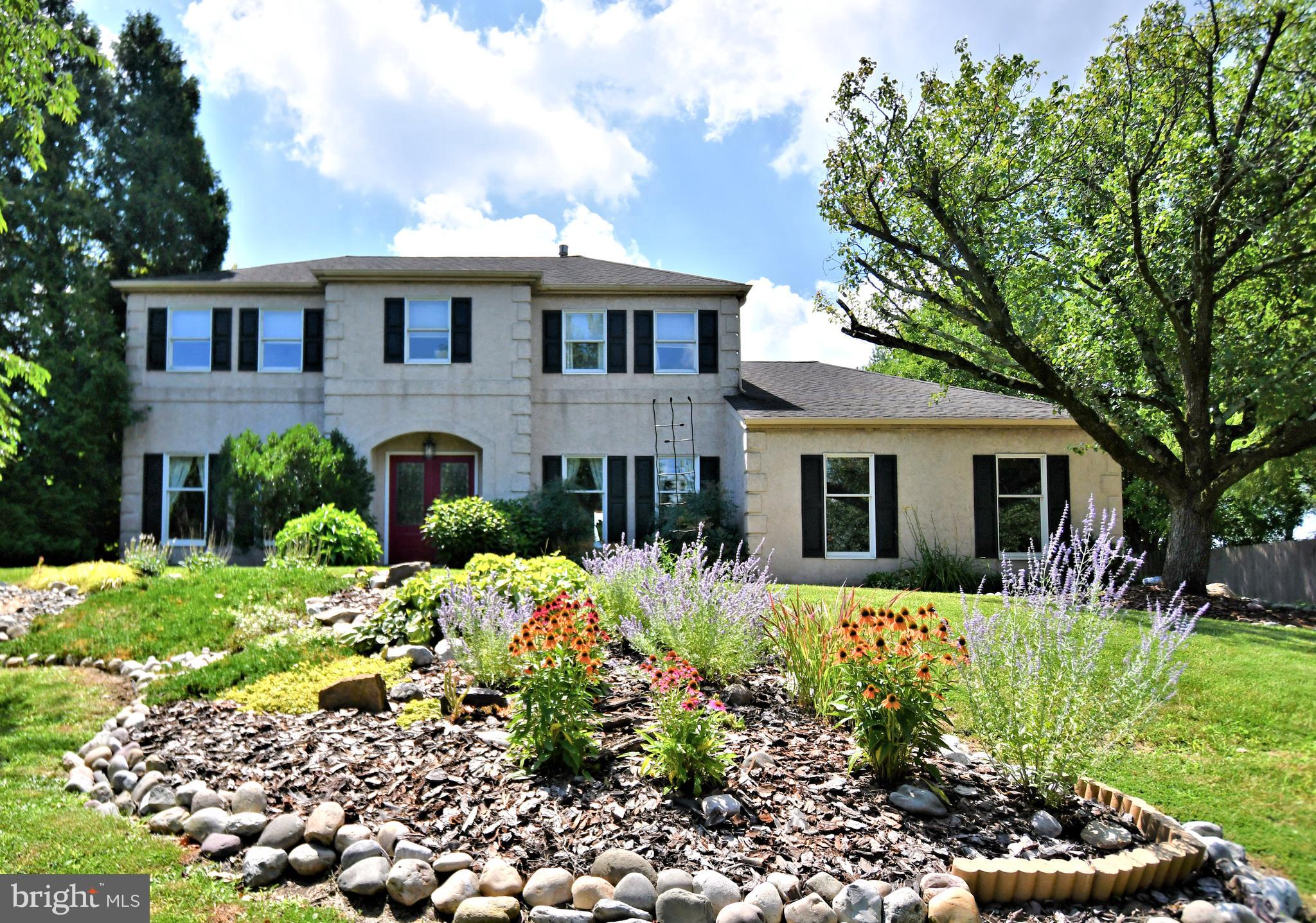 Immaculate, Elegant Westbridge Manor Model in Desirable Gwynmont Farms!
Beautifully maintained prior builder's model 4-bedroom, 2.5-bath Colonial conveniently located
in Gwynmont Farms community. Set on a lushly landscaped lot, this home features a flowing floor plan with numerous upgrades throughout.
The first floor includes a formal living room, spacious freshly painted family room with a gas brick fireplace and skylights, formal dining room, convenient laundry room, powder room with a newer comfort-height toilet, and a sought-after private office with shelving—perfect for remote work or study.
The gourmet kitchen, remodeled in 2010, offers granite countertops, a tile backsplash, abundant counter space, a dishwasher, garbage disposal and a sunny breakfast area overlooking the backyard. Double doors lead to a lovely fenced-in yard featuring a paver stone patio, retractable awning, and flood lights—ideal for entertaining and relaxing outdoors.
Upstairs, the primary suite offers a gorgeous, renovated bath with a large step-in shower. With 3 additional generous sized bedroom and full bathroom also on the second floor. An unfinished basement provides excellent storage and future potential.
Classy hardwood floors shine throughout the first and second floors.
Efficient forced-air gas heat and central air conditioning with an added heat pump ensure year-round comfort. Two thermostatically controlled attic fans further enhance energy efficiency.
Conveniently located near major highways, shopping, dining, and more—this move-in-ready home truly has it all!