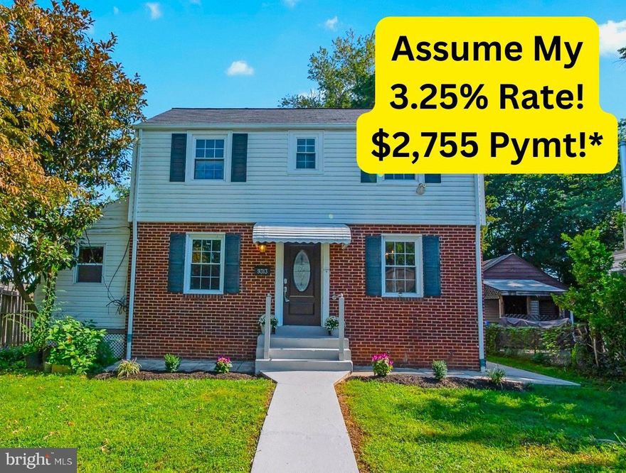 **PAYMENT ONLY $2,755** ASSUMABLE 3.25% RATE!!!** Location, Location, Location! Less than a 5-minute commute to Washington DC & less than 1/2 mile to 495. Within walking distance to both PF Blair High, Eastern Middle School. Also walking distance to the soon-to-be Purple Line light rail. Once inside, enjoy the newly renovated kitchen, bathroom, and gleaming hardwood floors. The kitchen features granite countertops and stainless appliances. The downstairs has been outfitted with an in-law suite with potential rental opportunity. Out back enjoy the spacious backyard and large shed. This is a great walking neighborhood and close to great shopping in downtown Silver Spring. This home shows well and won't last long, come see it before it's gone! Sell has FHA Assumable Mortgage With 3.25% Rate & Only 461k Balance HUGE Savings On Monthly Payment... *Must apply with current loan servicer. Typically 30-45 days for approval and save on fees.
