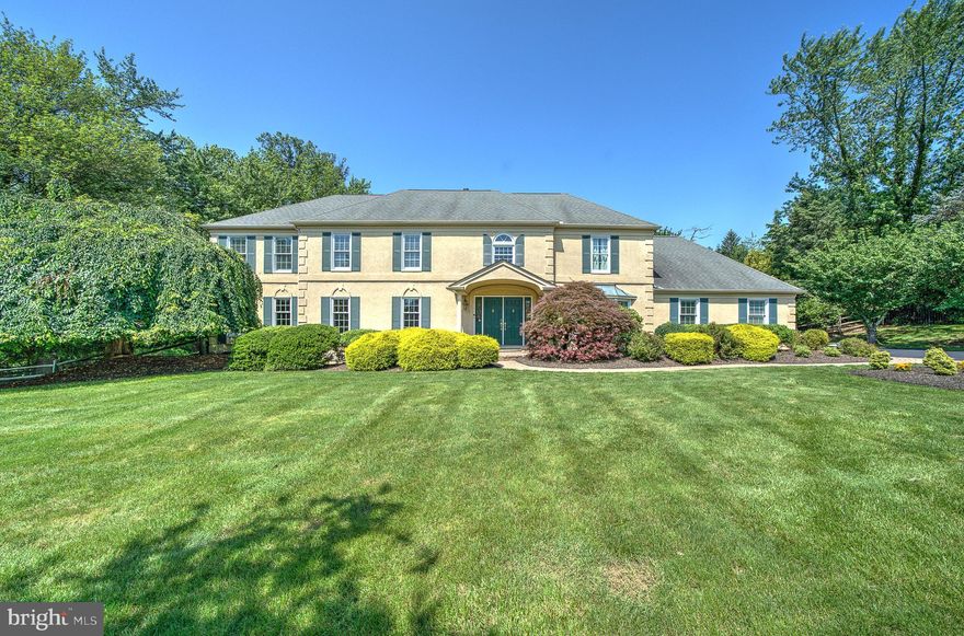 Exceptional in every way, this Gwynedd Knoll home will check all the boxes of a discerning buyer. Meticulously maintained and continuously updated, this is truly a 'must see' property.   
The two-story Foyer features a winding staircase and recently installed high end CORtec flooring which flows throughout the downstairs. To the right of the entrance, the Dining Room is flooded with natural light from a large bay window.  To the left of the entry is the spacious Living Room which leads to a  private   Office.   
Need room to cook for family and large gatherings?  The enormous Chef's Kitchen will make that easy!  Renovated in 2022, the features include an oversized center island, large dining area, quartzite countertops, Wolf 6-burner range, Thermador double oven including Microwave, Samsung Refrigerator and KitchenAid 2 drawer beverage refrigerator.  The space is nice and bright due to both the recessed and under counter lighting  and with natural light from the large windows that look out onto the very private backyard. 
The Family Room adjacent to the Kitchen, is highlighted by a floor to ceiling stone fireplace with gas insert surrounded by custom built-in cabinets for TV and books.  A set of sliding doors leads to a large stone patio with multiple seating areas as well as outside dining space.   You and your guests will enjoy the large swimming pool including waterfall feature.  The fully fenced, professionally landscaped and hardscaped backyard, together with the total privacy, adds to the quality of life this special property provides.  Off the Family Room the Sunroom  for relaxing, watching TV or kids play room; a 2nd sliding door leads onto a private Trex-like deck.   
The expanded Laundry/Mudroom has high efficiency washer, steam dryer, 2nd full size refrigerator and 2 wine/beverage refrigerators.  It also has kitchen cabinets and a large granite countertop that is ideal for craft activities.
The finished basement has two separate rooms for various uses -  gym, playroom or media room with a separate space for storage.
The Primary Bedroom on the 2nd floor features a walk-in closet, separate sitting area and beautifully updated bath.  Two additional  Bedrooms share an updated Hall Bath while, the 4th Bedroom features another beautifully designed ensuite 3rd full Bath.  
Finally, if you ever lose power you won't have to worry as the recently installed Kohler whole house generator will enable you to remain fully functional. 
Conveniently located in top rated Wissahickon School District, Rts. 202 and 309, PA Turnpike and train into Philadelphia.