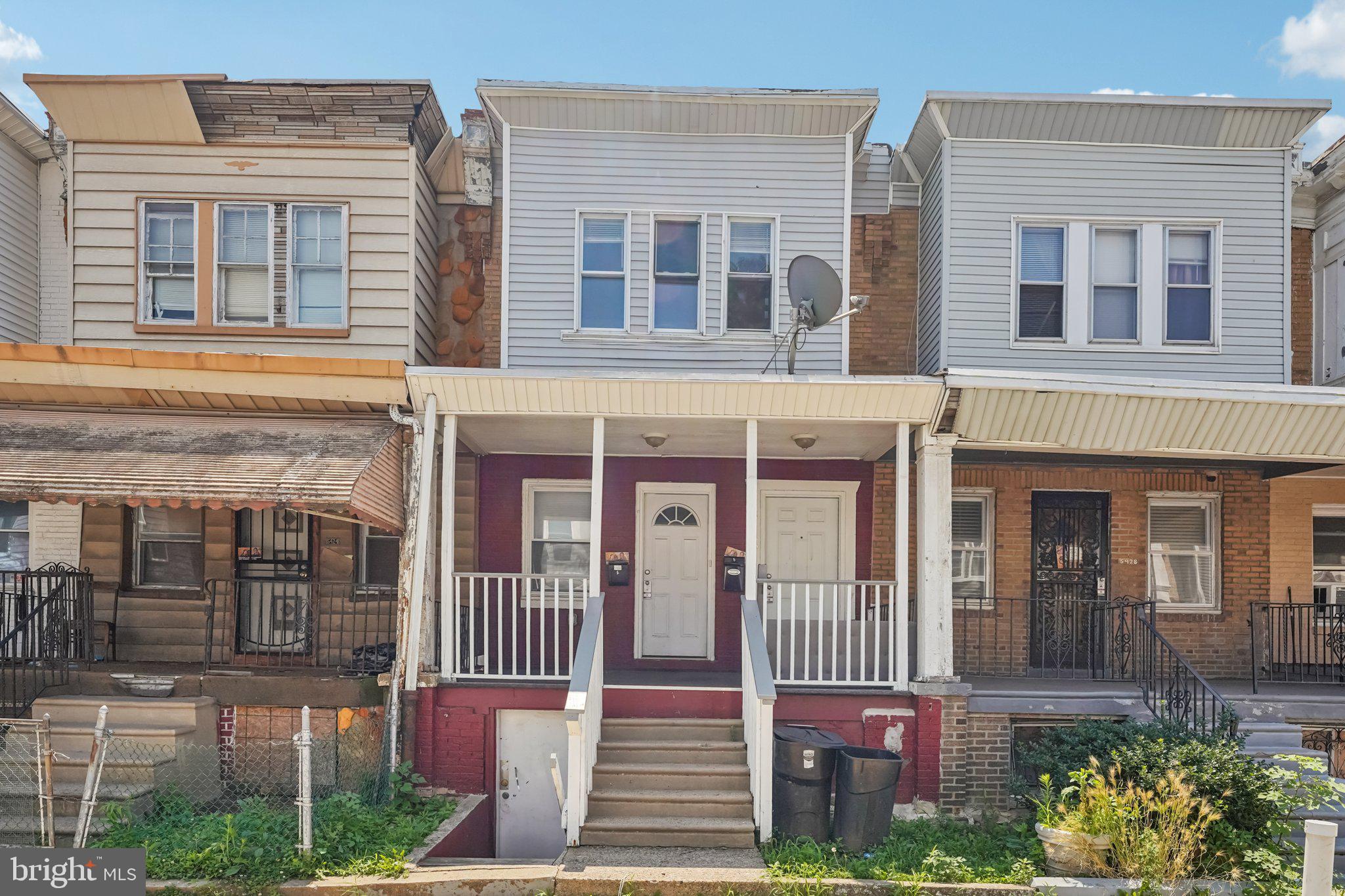 Located in the vibrant Kingsessing neighborhood, this well-maintained duplex offers an excellent opportunity for both investors and owner-occupants. Both units have private entrances from a shared covered front porch, providing added convenience and privacy. Unit 1, located on the first floor and currently occupied, features 1 bedroom and 1 full bathroom. This unit offers a functional layout with new laminate flooring, a combined living and dining area that opens into the kitchen, and a rear bedroom with new carpet and a spacious closet. The full hall bathroom is conveniently situated just off the bedroom. Upstairs, the vacant Unit 2 features 2 bedrooms and 1 full bathroom, also with new laminate flooring. The open living and dining space flows into the kitchen, creating a comfortable and inviting living area. The front bedroom is bright and airy with three large windows and a generous closet, while the second bedroom in the rear also offers ample closet space. A full hall bathroom with a tub/shower combo serves both bedrooms. The property also includes a separate third entrance that leads to a full, unfinished basement, ideal for storage or potential additional space. Each unit is equipped with its own HVAC system and hot water heater, offering separate utilities for added efficiency. Located just minutes from public transportation and local amenities, this duplex is a convenient and flexible property with strong potential.