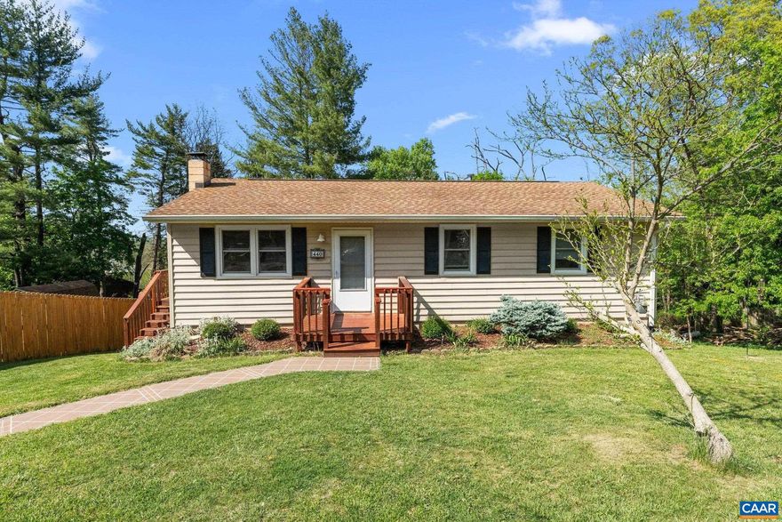 Charming, well-maintained 3 bedroom, 2 bath home located at the end of a quiet cul-de-sac. Single level living with potential for guest suite in the walk-out basement. New luxury vinyl flooring in upper level bedrooms, combine with traditional wood parquet in the main living spaces. Rear patio has been expanded just in time for warmer weather, with seating area, BBQ deck, and flower planters. A newly completed stone retaining wall further enhances the exterior living spaces. The deck leading from the kitchen provides sunset views over the treetops. Relax in the sunroom overlooking the rear yard complete with a treehouse.  Walk-out basement provides additional bonus room, full bath, and wood stove.,Formica Counter,Wood Cabinets,Fireplace in Basement