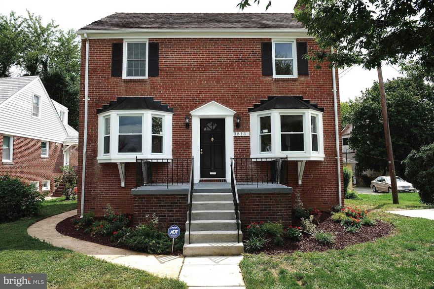 Elegant all brick colonial completely remodeled featuring 3 large BR, 2 full baths, 2 1/2 baths. Over 2,000 finished sq ft. New hardwood floors, ceramic tile, carpet, windows, HVAC, stainless steel appliances, crown molding, recess lighting, fresh paint.  Finished basement with rec room.  Nice size driveway, front and back yard, rear porch. Pre-paid ADT alarm system thru 6/20. Don't miss this one!