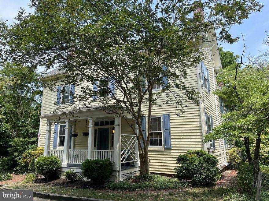 Location, Location, Location!  Historic Centreville Victorian with rare downtown river views on 1.86 Private Acres! A great build on the headwaters of the Corsica River happened around 1877! Captain Thomas Kendall, a steamboat captain, built this gem perched high overlooking the river headwaters just steps from the renovated Centreville Town Wharf.  A house marriage of historical features, river views, water access (check with town/county on allowable activities), charm, modern conveniences all enveloped in an idyllic  Eastern Shore town is dream come true! Doors and floors, rooms, porches, a cozy window seat, built-ins, a 2nd floor balcony, root cellar, fenced yard, large deck, 4 off street parking spaces, original carriage house, pretty gardens and so much more! The first floor features 2 living areas (one leading out to a screened porch), a dining room, 2 sets of stairs, kitchen overlooking the water, and a full bath. The 2nd floor features 3 bedrooms, a full bath and open area that could be used for a playroom/study, etc. which leads to a balcony overlooking the yard/river. Up the continuous original staircase to the 3rd floor features 2 more generous sized rooms (no closets) that have been used in the past for bedrooms and currently dual offices. There is access to a large floored attic for plenty of storage.  Since 2021 the owners have installed 9 Mitsubishi/American Standard mini split heat/ac units (Velocity installed).  A chimney company did masonry repairs, flashing, installed chimney caps, liners and repointing on all 3 chimneys. 2 wood-burning fireplaces were installed (never used yet) with a custom faceplate for one of the fireplaces. Maytag WiFi enabled high-end washer/dryer added  as well as a new Bosch dishwasher and in late 2022 a new propane stove. It keeps going...2 high end crystal chandeliers installed will convey, a new Rinnai tankless water heater, new cellar doors and porch screen doors . So a great mix of the old and the new! Centreville, the county seat of Queen Annes county,  is steeped in history and is much sought after for its quality of life, parades, festivals, historical structures, town wharf to fish/kayak/picnic or launch a boat.  It’s  location is close to the many waterways to boat/fish leading from the Chesapeake Bay or to cruise  to the Delaware/MD beaches, Baltimore, Annapolis, Washington DC, Wilmington and more. Come see this home, put your stamp on it to continue its legacy and fall in love with the "Shore'.