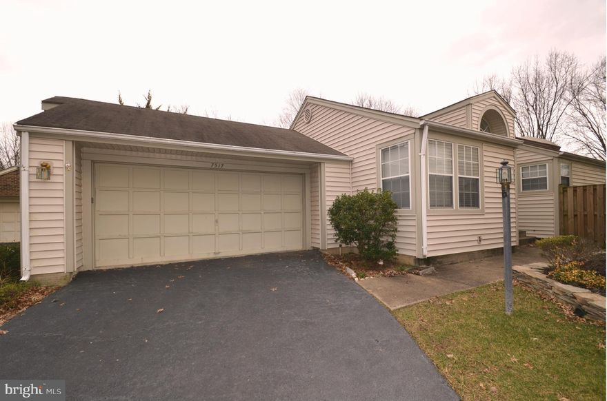 WONDERFUL 2BR, 2 BATH CONTEMPORARY & ALL ON ONE LVL!!! O.S. 2-CAR GARAGE & FENCED BACKYARD W/ DECK IN HIGHLY DESIRABLE KINGSTOWNE...OPEN, SUN-FILLED FLOOR PLAN W/ CATHEDRAL CEILINGS, SKYLIGHTS, PALLADIAN WINDOWS, GORGEOUS HARDWOODS & COZY FIRE PL...NEUTRAL PAINT THROUGHOUT... NEW CARPET IN & LANDSCAPING IN PROGRESS..NEW AC & UPDATED LIGHTING...5 MIN TO METRO!!!...CONSIDER 1 SM PET...AVAILABLE NOW