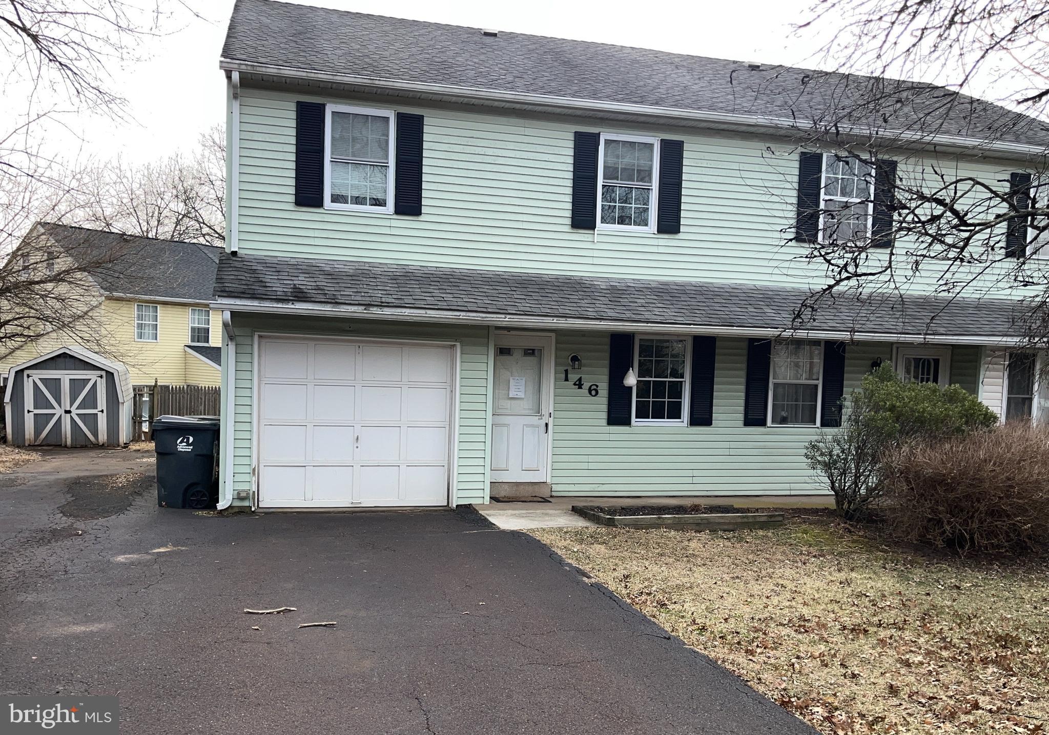 3 bedroom, 2.5 bath twin in desirable village of Harleysville, Lower Salford Township, Souderton School District. Open floor plan on the first floor provides spaciousness and plenty of natural sunlight. Plus sliders off the dining room lead to a brick patio and fenced rear yard - perfect for Relaxing. A walk up attic provides opportunity for a 4th bedroom. Basement is finished and includes a full bath, laundry room and two additional rooms. There's also a 1 car garage, shed and nice size yard
This home is convenient to commuter routes Rt 63, Rt 113, Rt 202, Rt 309, Rt 363, and the turnpike interchange at Lansdale. Shopping,
eateries, schools, and parks all just a short distance away