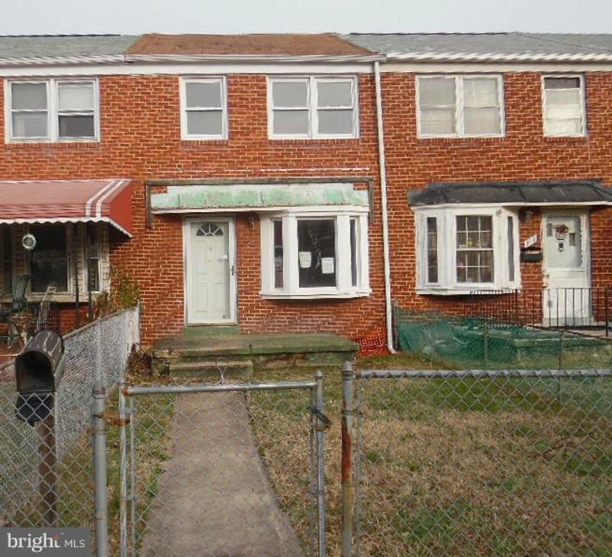HUD Owned Home, case number 241-784205. HUD Homes are sold "as is," FHA insurable with repair escrow, subject to appraisal. Don't miss out on this value priced home! Enjoy nice room sizes. . Use the basement for extra storage and/or living space. Just a short drive to Downtown Baltimore.