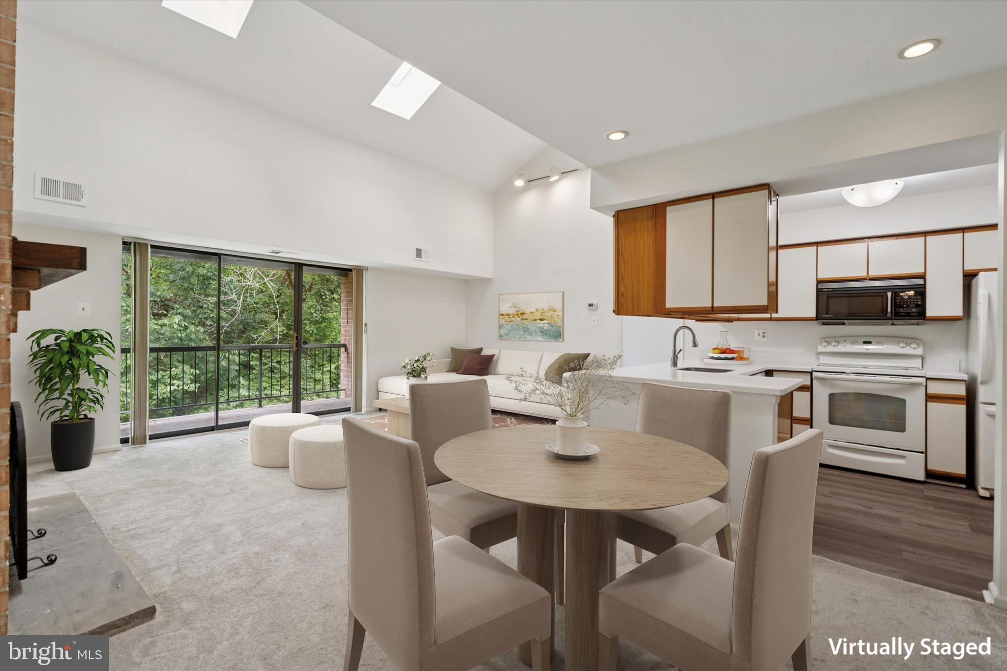 Welcome to this bright and inviting 2-bedroom, 2-bath condo in the desirable Eagles Ridge community of Chesterbrook. Drenched in natural light, the living room features soaring two-story ceilings with skylights, and access to a private balcony—perfect for relaxing or entertaining. The kitchen offers a practical layout with generous counter space and storage.
The layout includes a spacious primary suite with a walk-in closet and ensuite bath, while the second bedroom is served by a full hall bath. Enjoy charming details throughout, including deep-silled windows and a versatile upper loft—ideal for a home office or cozy hangout space.
Conveniently located near major routes including the PA Turnpike, 202, 422, and 252, with easy access to Valley Forge Park, Wilson Farm Park, and more. Part of the award-winning Tredyffrin-Easttown School District, this home blends comfort, style, and an unbeatable location.