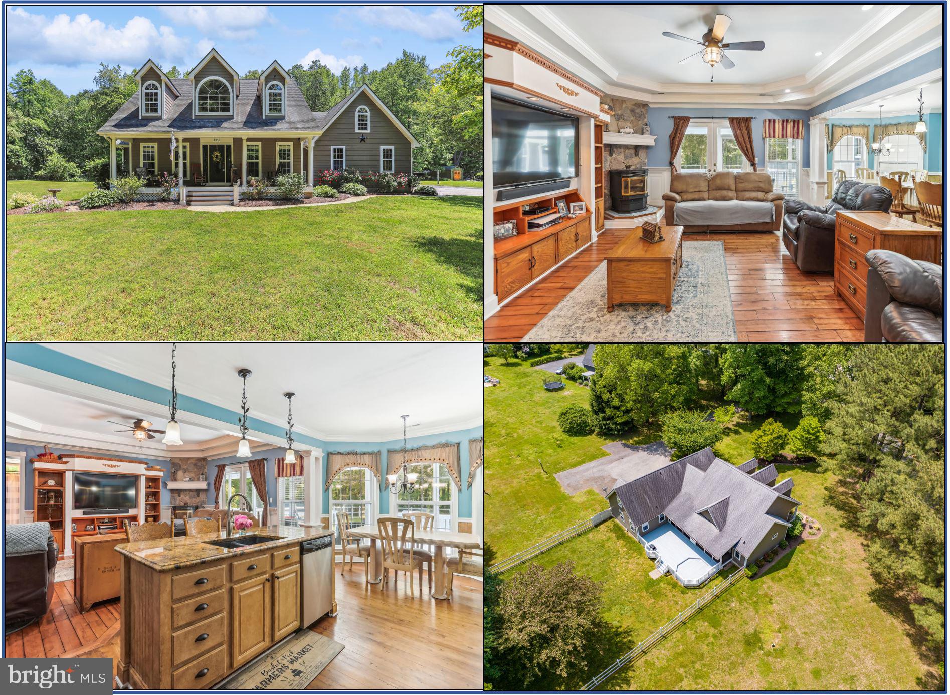 Brenda sold another one! Hard to find one story country living on this private 1.5 acres with no known deed restrictions. This wonderfully maintained & well-built rancher/cape boasts a paved driveway, 2 car garage, front porch, screened in back porch, shed, deck & fenced in back yard that backs to woods. The inviting foyer welcomes you with its Australian hardwood floors that opens up into the relaxing family room, kitchen and dining room that overlooks the serene back yard setting. Invite your family & friends to sit by the firepit, play games in the back yard, cook out or relax in your wonderful oasis. Enjoy 2 large bedrooms & one bathroom on one side of this beautiful home and the private master suite with luxury bathroom (heated floor, sept tub & shower) & WIC on the other side. Lots of storage & cabinets in the laundry room with sink. Need more room and storage, make your way upstairs to a finished office/bedroom with half bath and large attic space for all your other stuff. You will love cooking in this gourmet kitchen with granite counters or sit by the pellet stove and relax in the family room that boats hardwood floors, built in entertainment center, tray ceiling and more. 4 wall mounted TVs convey as well as the pull-out shoe racks in WIC. Owners have converted the separate dining room into an exercise room but it could be another bedroom, office or whatever you would need it for. This amazing property is only a few minutes from the Corsica River boat ramp & docks, Chester River (Conquest beach), parks, restaurants, doctors, new YMCA, historic Centreville and so much more. This opportunity doesn’t come along everyday so get this beauty before its gone. One year home warranty to convey to Buyer. Come fall in love......