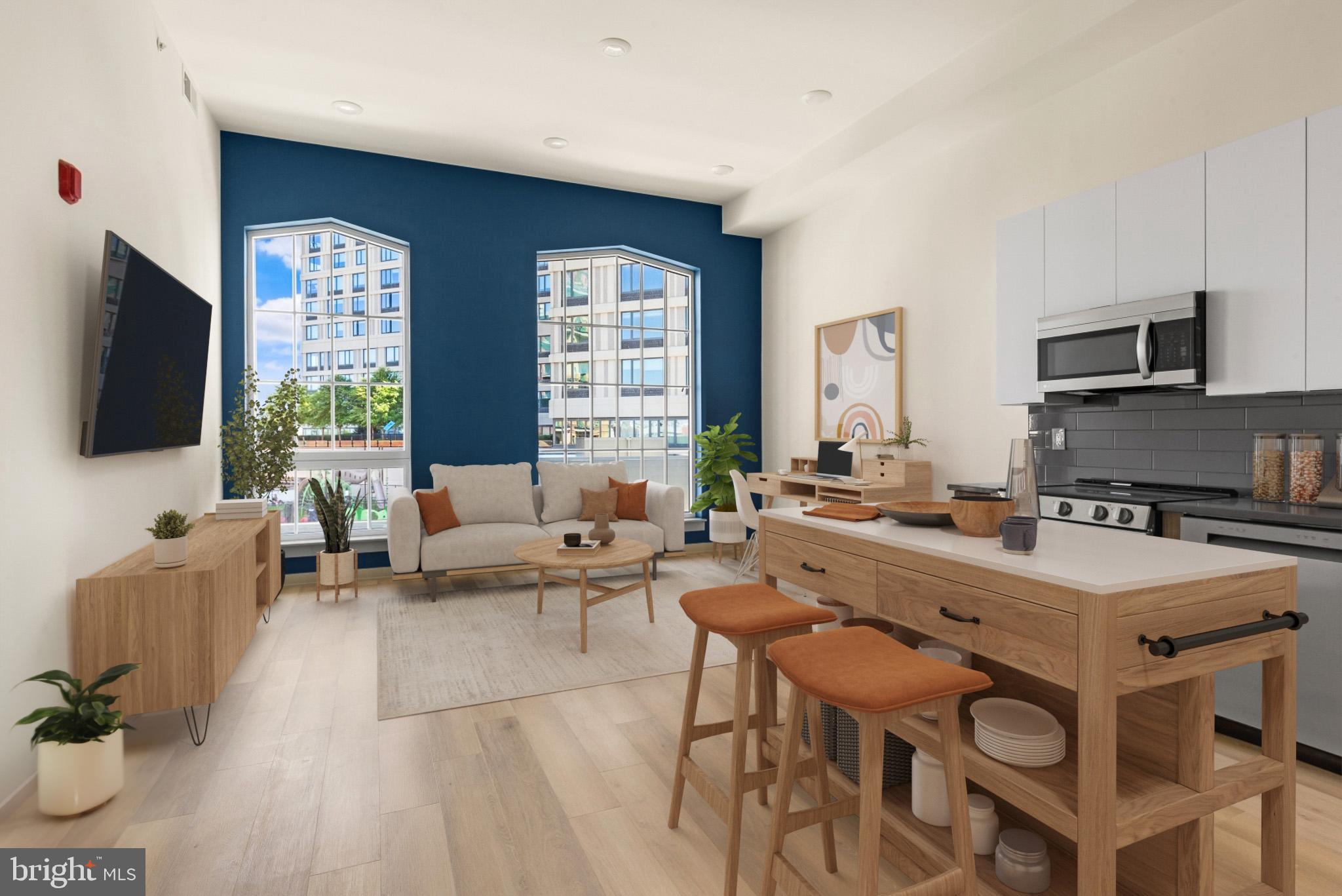 Available Mid-May | Leasing Special: 2 months free on a 15-month lease!
Welcome to The McDermott, a brand-new construction reviving the legacy of the historic McDermott’s Tavern, located in the Spring Garden neighborhood. Perfectly positioned equidistant between Temple University and City Hall, this contemporary multi-unit building sits directly on the Fairmount-Broad Subway Station, making Center City just minutes away. Each spacious one-bedroom apartment features elegant wood flooring, central air conditioning, and the convenience of in-unit laundry. The contemporary kitchens are outfitted with stainless steel appliances while floor-to-ceiling arched windows provide a touch of architectural grace and ample natural light. Generous closet space and high-end finishes add to the comfort and style of these units. The McDermott boasts a range of amenities including a rooftop deck with breathtaking 360-degree views, an elevator, off-street parking, two stairwells, a digital doorman, a bike room, and a dedicated trash room. Steps from Aldi and the Broad Street Line, you'll enjoy unmatched convenience and easy access to all of Philadelphia. These units won't last long - call today! Please note: photos may be from a similar unit; exact layouts & finishes may vary.
Lease Terms:
Generally, 1st month, 12th month, and 1 month security deposit due at, or prior to, lease signing. Other terms may be required by Landlord. $55 application fee per applicant. Pets are conditional on owner's approval and may require an additional fee , if accepted. (Generally, $500/dog and $250/cat). Tenants responsible for: electricity, cable/internet, and a $40/month flat water fee. Off-street parking is available on a first come, first serve basis for $300/month. Landlord Requirements: Applicants to make 3x the monthly rent in verifiable net income, credit history to be considered (i.e. no active collections), no evictions within the past 4 years, and must have a verifiable rental history with on-time rental payments. Exceptions to this criteria may exist under the law and will be considered.
Leasing Special Details: Price reflects 2 MONTHS FREE on a 15-month lease applied as a monthly discount. Tenant pays net effective rent for the initial lease term! Gross rent is $1,775/month, net effective rent is $1,539/month.