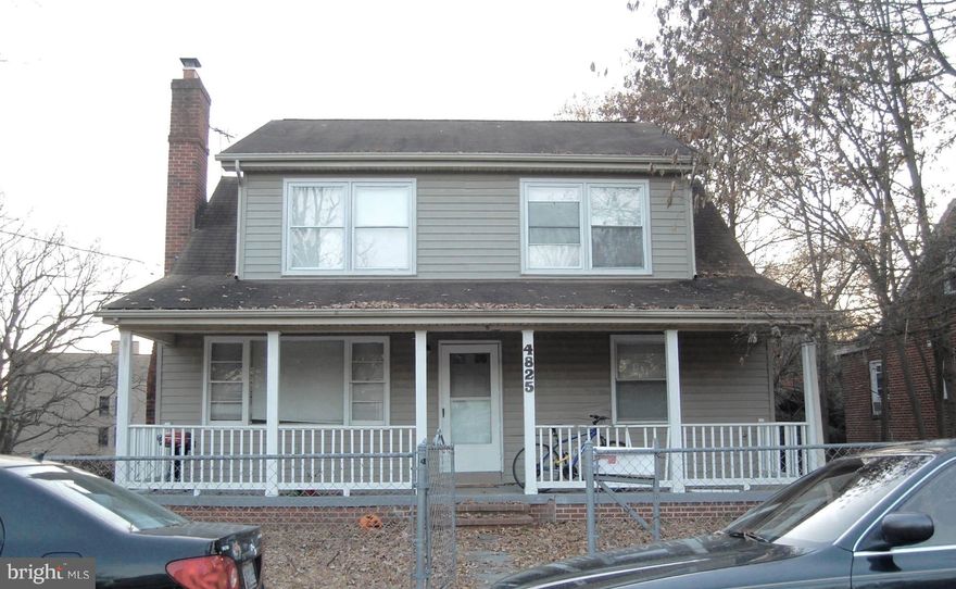 Investment opportunity within walking distance of UMD and public transportation.  Full-length front porch and large, partially fenced yard.  Floor plan lends itself well to multiple tenants.  House sold "as is" and includes living room with fireplace, wood floors, game/exercise room, separate laundry room w/sink and recently remodeled BA.