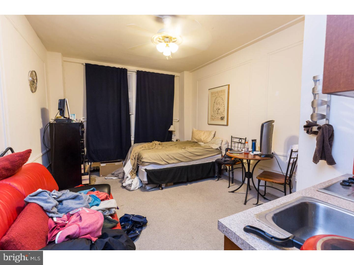 Furnished studio condominium in the Arts Condo building in the heart of Center City Philadelphia available for rent IMMEDIATELY! Furnishings included are in photos and include bed, couch, desk, desk chair, 2 stools, mirror, art, lamps, and bureau. This unit comes with ALL UTILITIES INCLUDED, even Cable TV (channels 1-100 + Free HBO). The only utility you would need to pay is internet within your apartment, although the building itself has free wi-fi in the lobby and business center with computer/printer terminals for residents' use. The Arts Condominium building features a state of the art fitness center, large laundry facilities and a 24/7 front desk concierge. Incredibly convenient to public transportation. The Walnut/Locust Broad Street subway line is right at the end of the block, and PATCO stop just across the street. Plus, popular restaurants, shopping, entertainment, etc. are all within walking distance. First month, last month, one month security deposit due at lease signing. $250 move-in fee. $45 application fee per applicant. Pets are conditional on owner's approval and may require additional monthly fee + deposit. Building requires pet registration fee.
