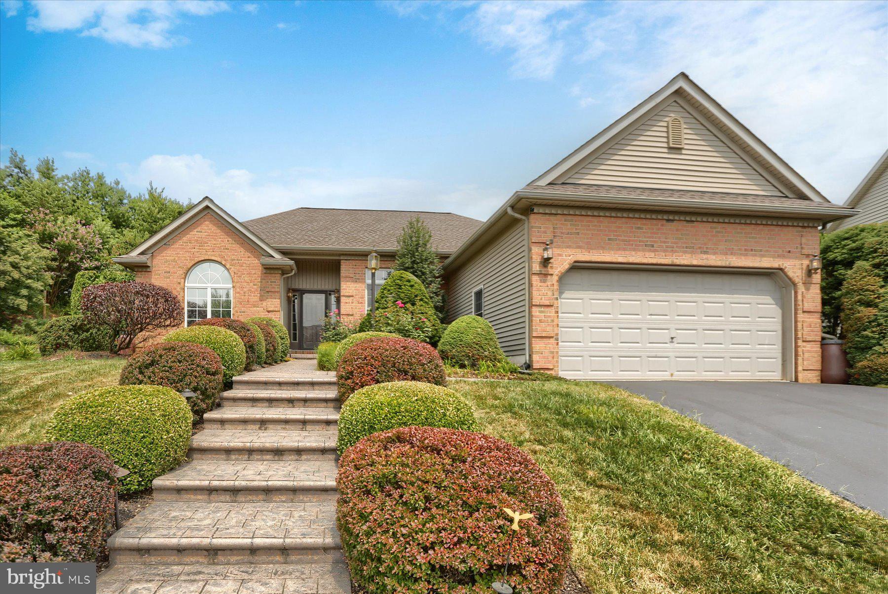 One floor-living in Palmyra School District. “Dramatic” and “Stunning” describes this gorgeous ranch home with cathedral and vaulted ceilings. Enjoy the open floor plan with hardwood floors throughout the first floor and a tray ceiling in the dining room. The kitchen features granite countertops and stainless-steel appliances (all remain) and a spectacular view of the extremely well-landscaped backyard which is lined with trees and plenty of privacy.
This private backyard oasis features a waterfall and a beautiful fishpond, with approximately 18 fish. Enjoy the large patio as you hear the soothing sounds of the waterfall!!! First floor primary bedroom and large bath and two closets and a view of the backyard! Second bedroom has a vaulted ceiling and bookcases built in and a closet. The Sunroom/Florida Room which is the could be the third bedroom is large and open and is currently being used as an office which also has a view of the oasis! The lower level features a rec room or currently used as a bedroom suite for out-of town guests with a full bath and sitting area. Come see this exciting ranch home with so much to
offer! Please see our Virtual Tour...click on icon @ top of Listing Sheet under the address that says, "Virtual Tour".