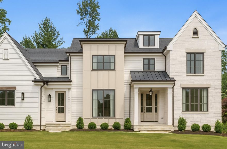 Tucked away on a quiet cul-de-sac in sought-after Bryn Mawr, this exceptional new construction home offers over 6,000 square feet of thoughtfully designed living space in the award-winning Lower Merion School District. Featuring 5 spacious bedrooms, 3 full bathrooms, and 3 half bathrooms, this home blends classic elegance with modern amenities throughout. A dramatic two-story foyer with sightlines to the backyard welcomes you into the house, setting the tone for the light-filled, open floor plan layout. Gorgeous wide-width hardwood floors flow throughout the main level. The formal living room connects seamlessly to a private home office and a convenient powder room. Entertain with ease in the elegant formal dining room adorned with custom wainscoting, served by a butler’s pantry. The heart of the home is a chef’s dream kitchen featuring crisp white wood cabinetry with gold hardware, gleaming quartzite countertops, high-end appliances, and an oversized center island with seating. A bright breakfast room opens to the inviting family room with a cozy gas fireplace and French doors leading to a spacious back terrace—ideal for indoor-outdoor living. Off the kitchen, you'll find a large walk-in pantry, a well-appointed mudroom, an additional powder room, and access to a 3-car oversized garage. The luxurious primary suite upstairs offers vaulted ceilings, two walk-in closets, a spa-like marble bathroom with dual vanities, a soaking tub, and a large walk-in shower. Four additional bedrooms, two full bathrooms, a convenient second-floor laundry room, and a 4th roughed-in full bathroom, ready to make your own,  complete this level.  Hop on the 1st floor slide down to the expansive finished lower level offering abundant space for a playroom, gym, or media area, along with a half bathroom and ample storage. Located just minutes from the shops and restaurants of Bryn Mawr, Radnor, and Conshohocken, and with easy access to major roadways, this home offers the perfect combination of space, style, and convenience.