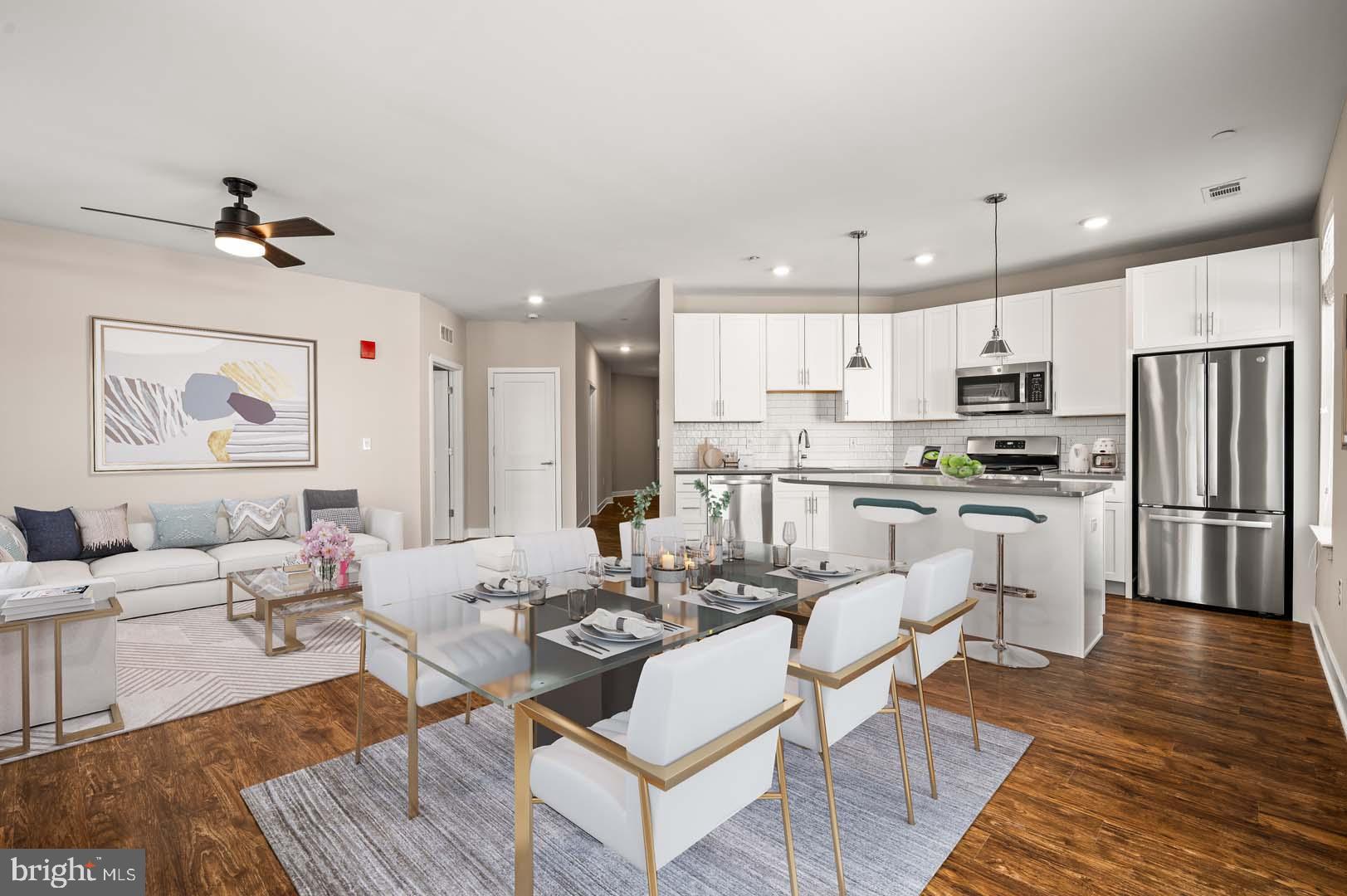 Apartments available in the Hamilton at Eagleview Community where shopping, restaurants and events are just moments away. At Hamilton, we prioritize both your comfort and the environment. Our apartment homes are designed to optimize energy efficiency and reduce your ecological footprint, making it easy to live responsibly. Pursuing LEED certification, our apartments offer cleaner air and lower utility costs, all while embracing sustainable living. The Freesia is a 2 Bedroom, 2 bath beautifully appointed apartment in the Manor Home section of Hamilton. Features include stainless steel energy efficient appliances, french door refrigerators, quartz counters, luxury vinyl plank flooring, kitchen backsplash, huge closets, frameless shower doors, tile baths and much more!