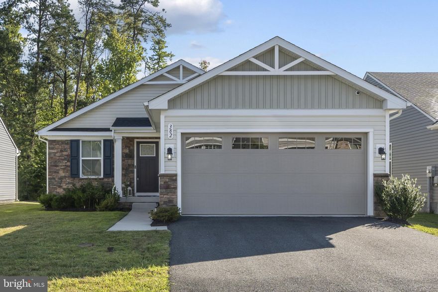 Welcome to your new home where modern living meets everyday convenience! Built in 2021, this stylish and thoughtfully designed home offers first-floor living with an open-concept layout perfect for today's lifestyle. Step into a gourmet kitchen featuring granite countertops, stainless steel appliances, and ample cabinetry — seamlessly connecting to the living and dining areas for effortless entertaining. The home boasts two generously sized bedrooms, including a private primary suite with a spacious walk-in closet and beautifully appointed en-suite bath. A versatile bonus space on the main level provides the ideal spot for a home office, workout area, or cozy den. Enjoy outdoor living on the low-maintenance composite deck, perfect for morning coffee or evening gatherings. The expansive unfinished basement offers endless potential — create a media room, guest suite, workshop, or additional living space tailored to your needs. Ideally located just minutes from major commuting routes, shopping, and local amenities, this home blends modern design with unbeatable convenience. Move-in ready and full of possibilities — come see all it has to offer!